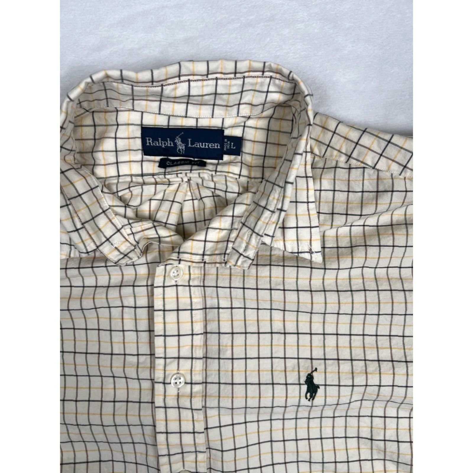Polo Ralph Lauren Polo Ralph Lauren Long Sleeve Button Up Shirt Size L Plaid Yellow Mens Classic Preppy Casual Shirt Size US L / EU 52-54 / 3 - 2 Thumbnail