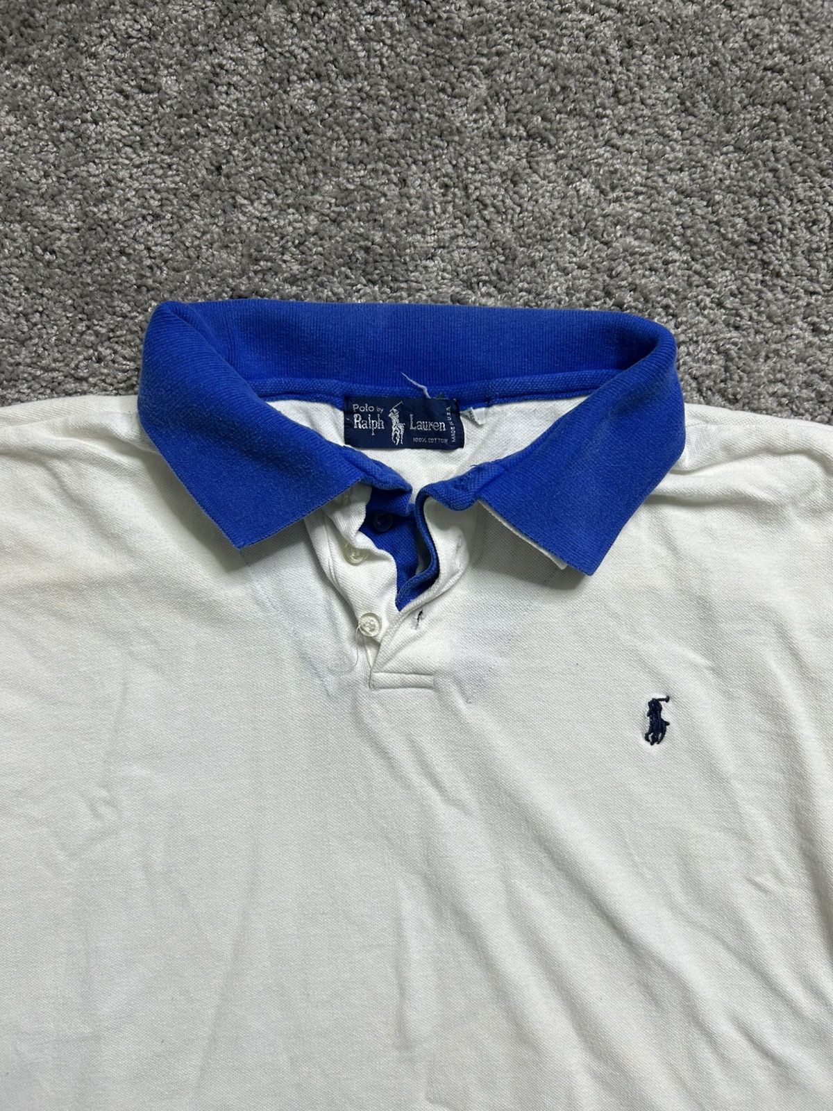 Polo Ralph Lauren Vintage 80s Polo Ralph Lauren Double Lined Contrast Polo USA Size US XL / EU 56 / 4 - 2 Thumbnail