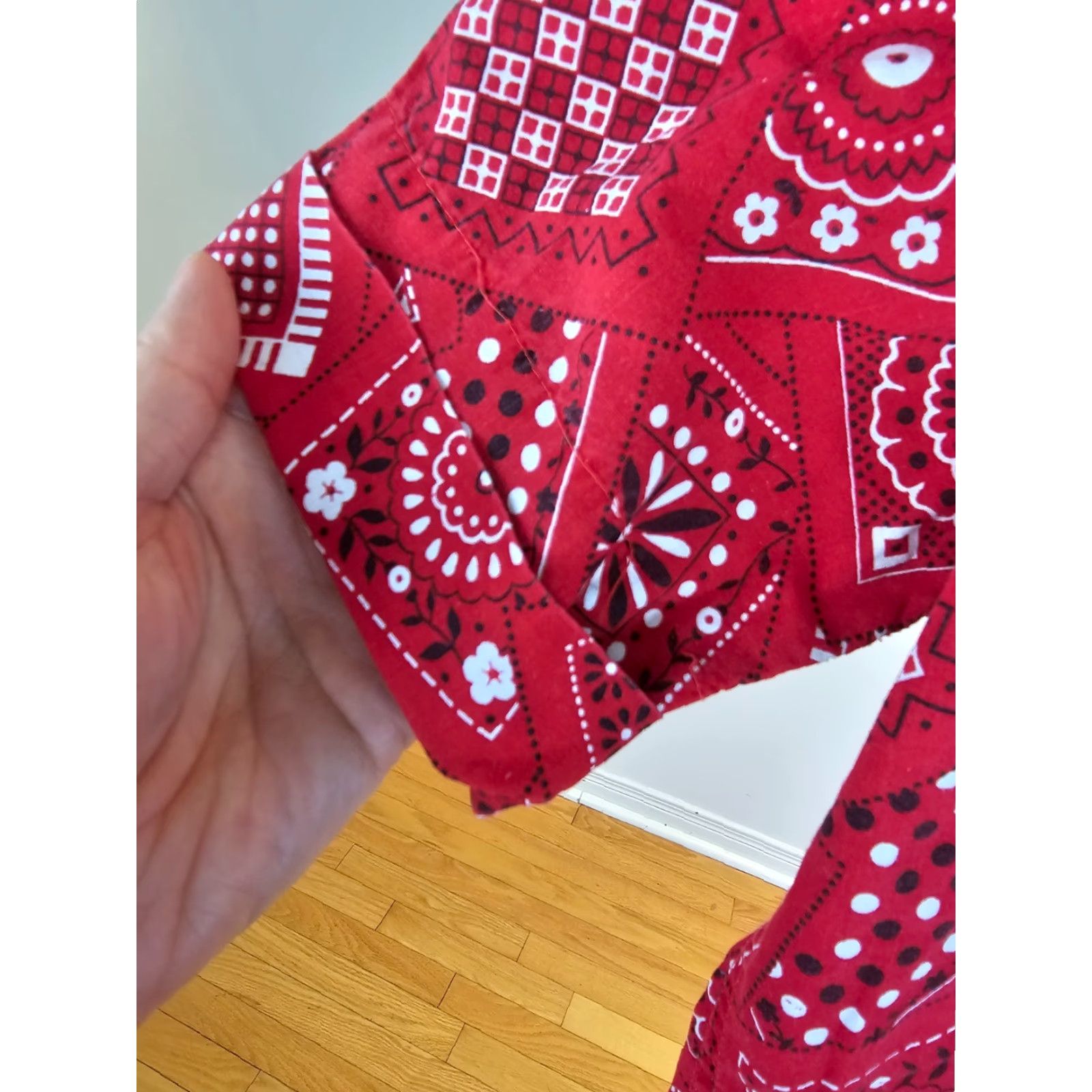 Vintage VINTAGE Rockabilly BUTTON UP SHIRT WOMEN'S L 60's DURABLE PRESS BANDANA RED Shirt XS? Size L / US 10 / IT 46 - 5 Thumbnail