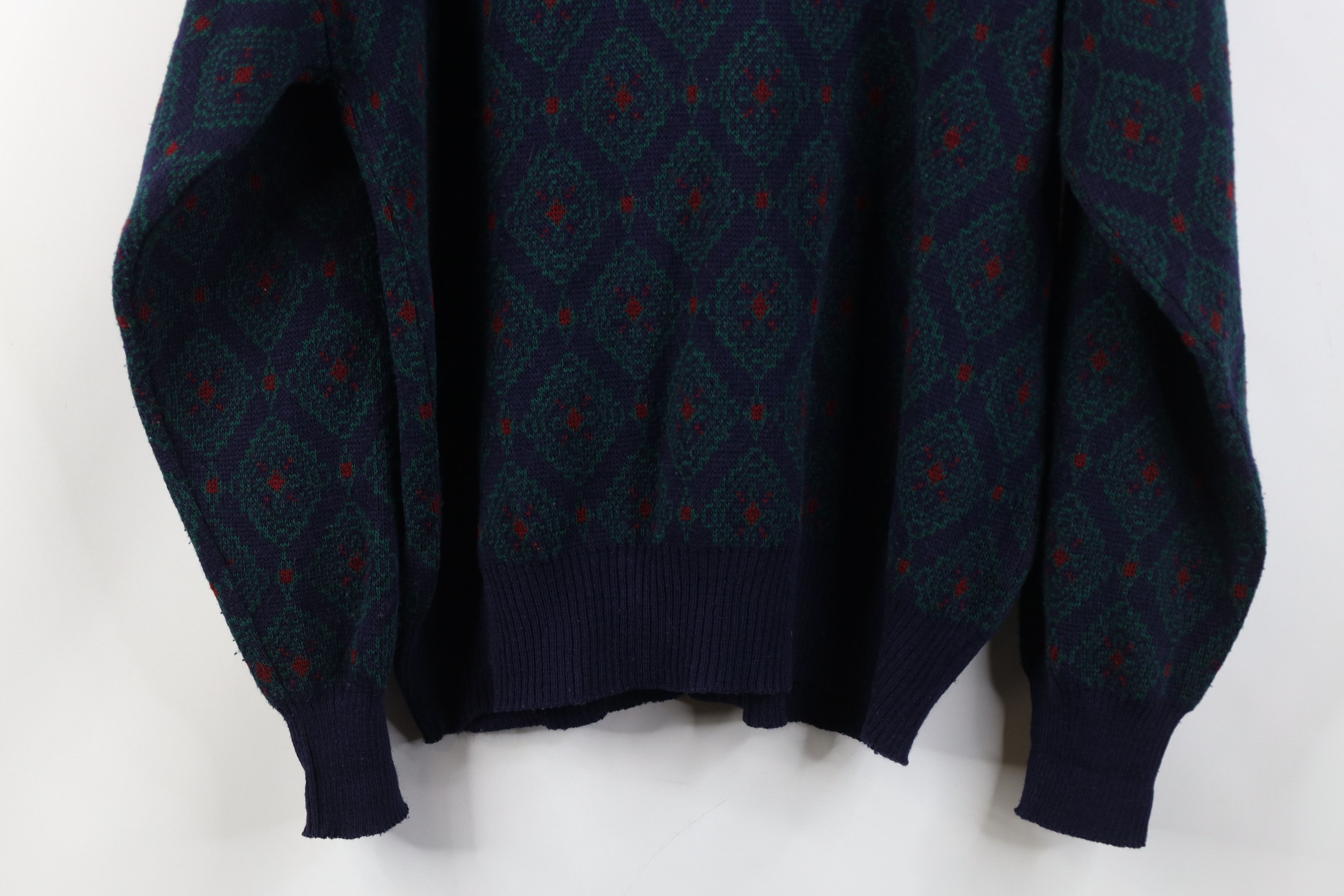 Vintage Vintage 90s Streetwear Blend Knit Geometric Cardigan Sweater Size US M / EU 48-50 / 2 - 11 Thumbnail