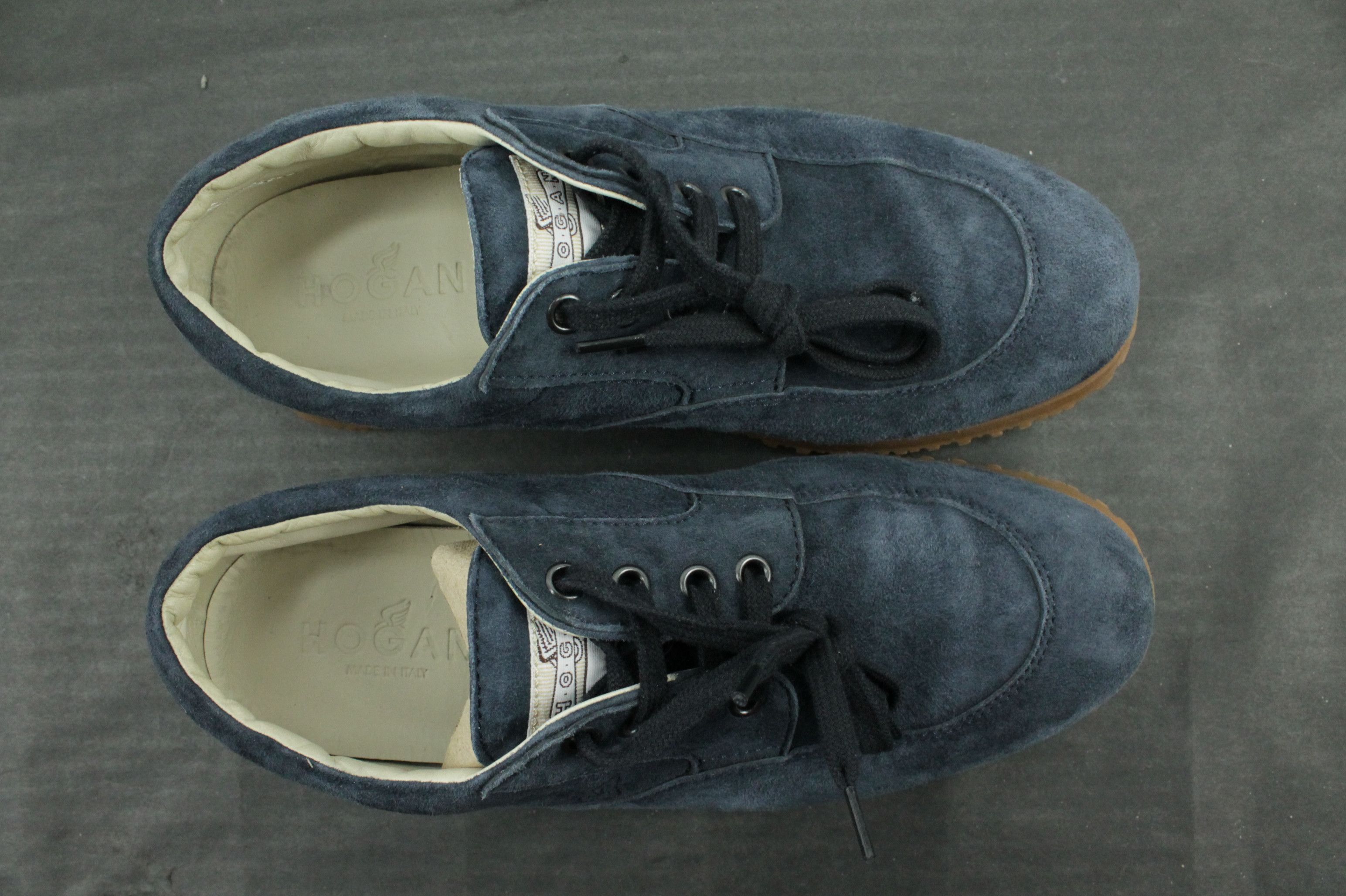 Hogan Hogan Blue Suede Traditional Low Top Lace Up Shoes Size US 8.5 / IT 38.5 - 8 Thumbnail