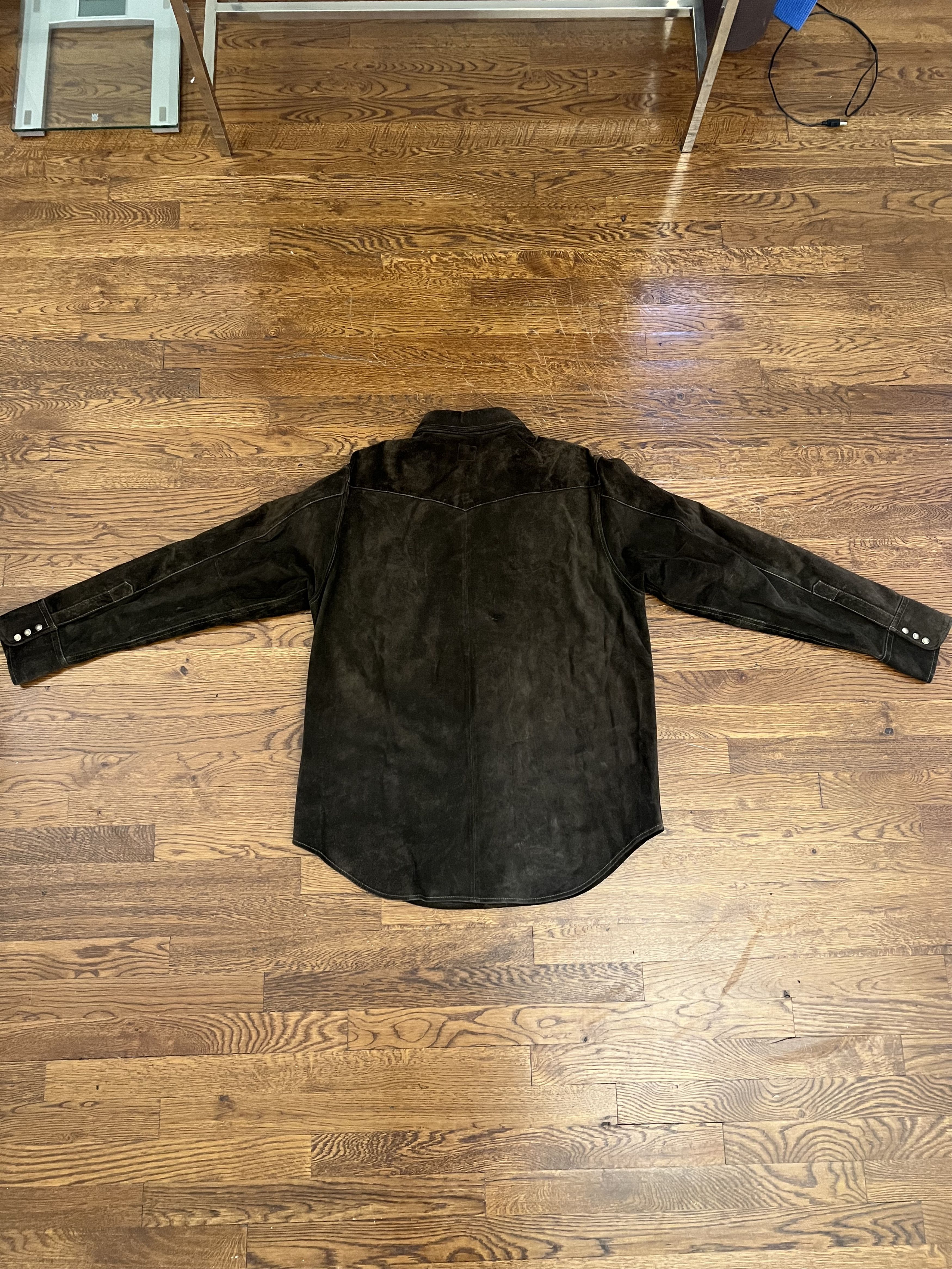 Gap Cow split Suede Cowboy button up long sleeve