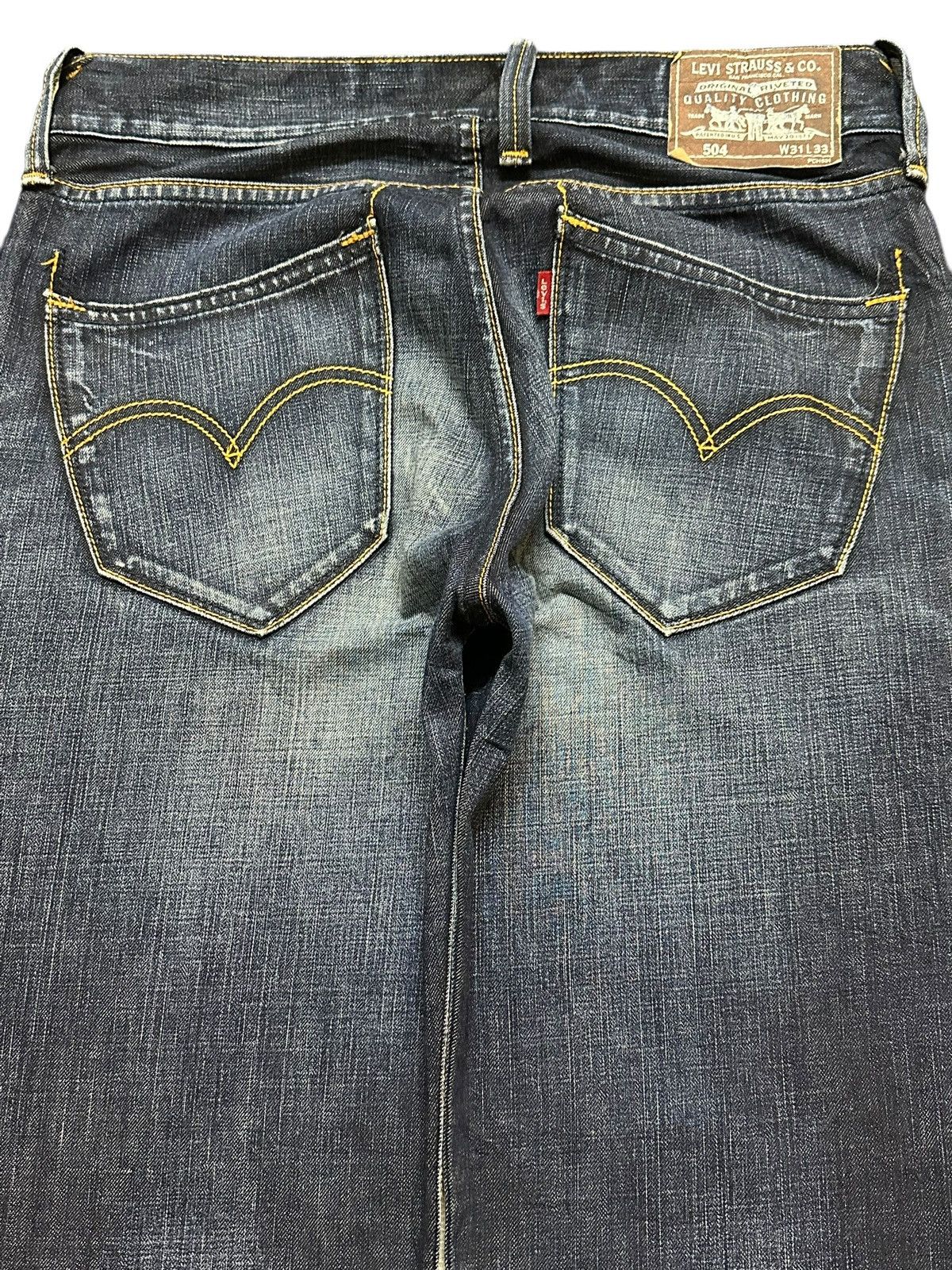 Levi's Vintage Levis 504 Blue Faded Wash Style Distress Loose Jeans Size US 32 / EU 48 - 5 Thumbnail