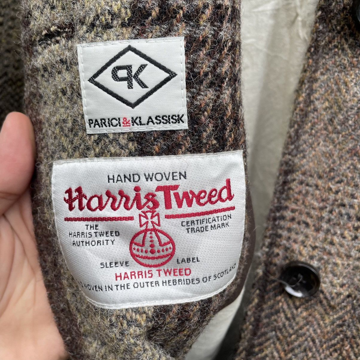 Autumn Cashmere × Harris Tweed 💥Vintage Harris Tweed Balmacaan Checked Shadow Plaid Jacket Size M / US 6-8 / IT 42-44 - 6 Thumbnail