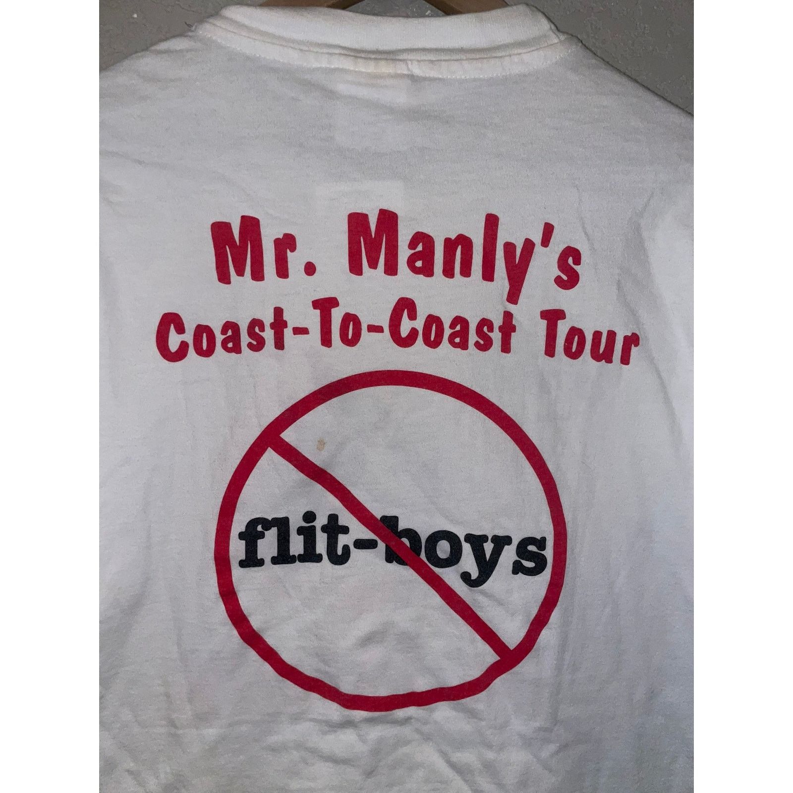 Hanes 90s Vintage Mr Manly Shirt Tour No Flit Boys Comedy Radio XL Size US XL / EU 56 / 4 - 8 Thumbnail