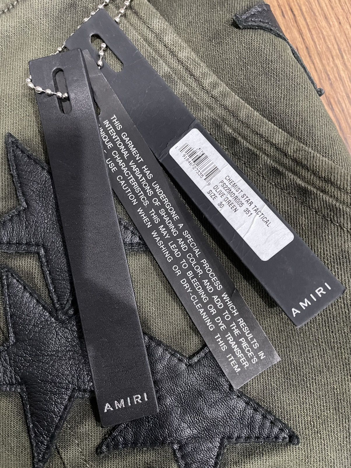 Amiri Amiri x Chemist Black Leather Star Patch Tactical Cargo Jean Size US 30 / EU 46 - 5 Thumbnail