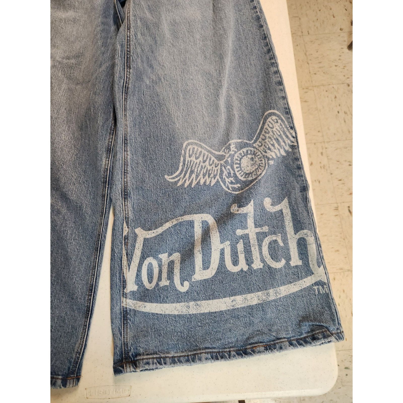 Von Dutch Von Dutch Y2K Logo Patch Wide Leg Jeans Streetwear Size 30 Size 30" / US 8 / IT 44 - 4 Thumbnail