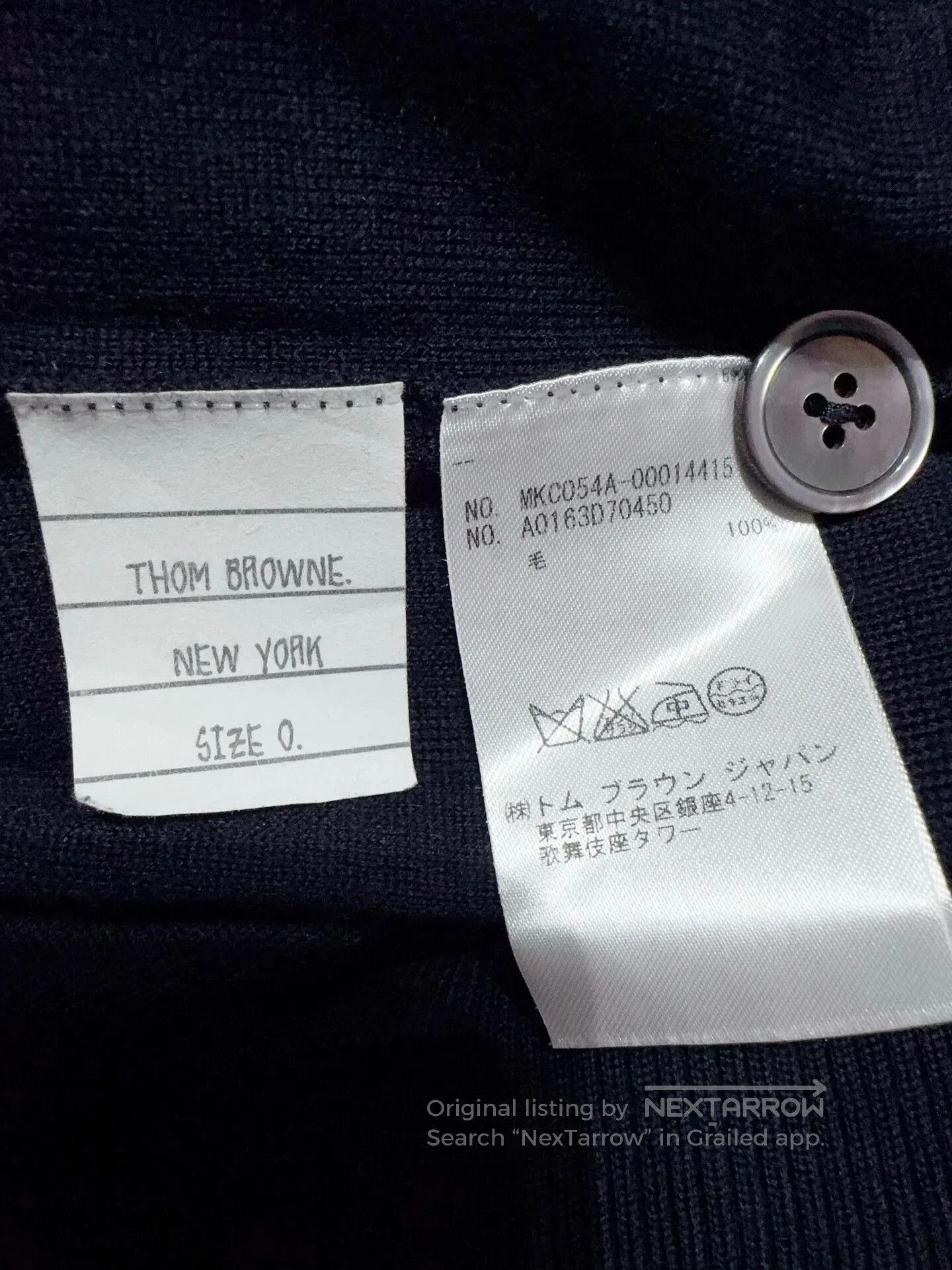 Thom Browne thom browne navy cardigan with dog design. Size US S / EU 44-46 / 1 - 4 Thumbnail