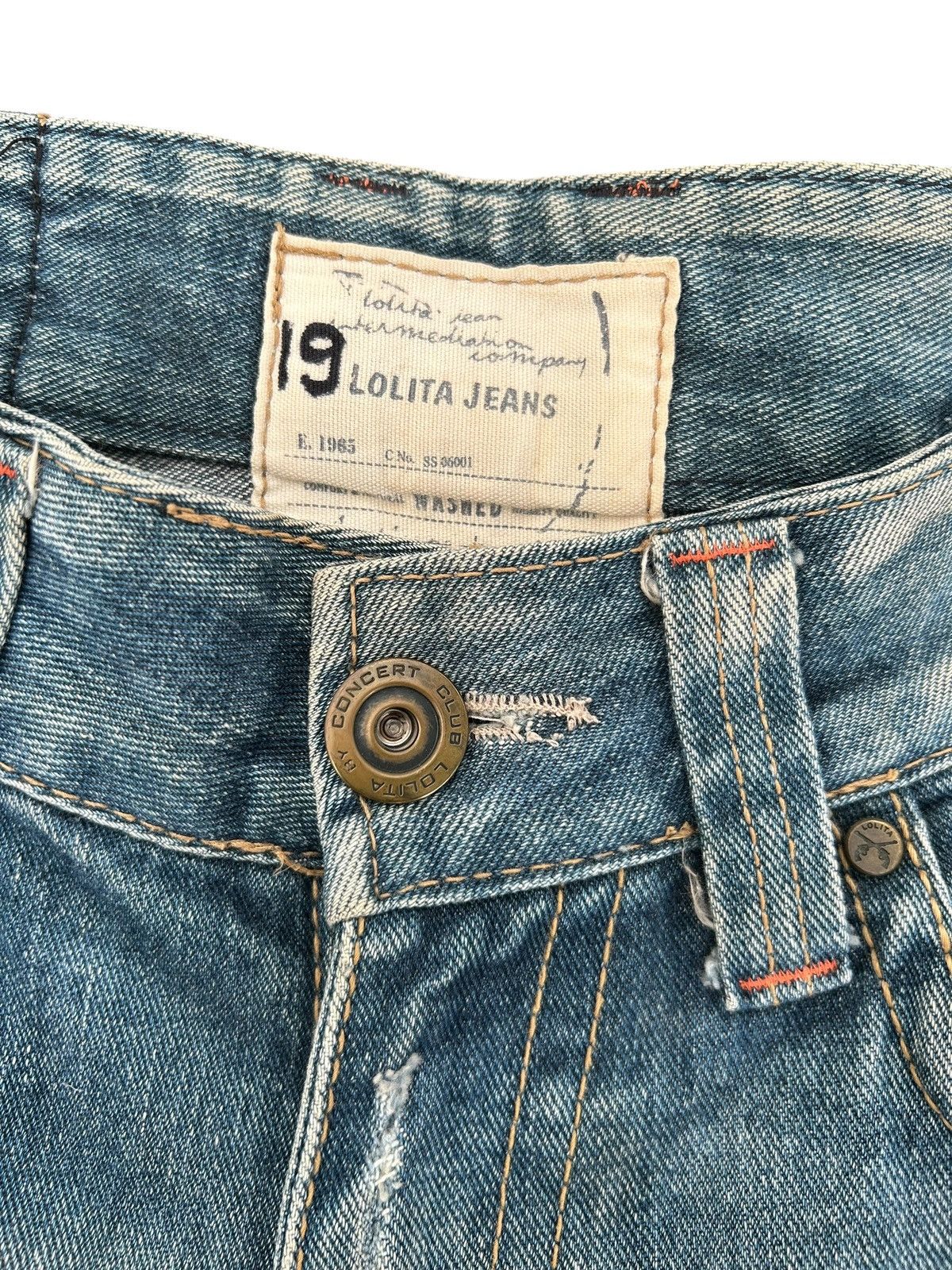 Kapital YOSHITOMO NARA LOLITA Exotic Vintage Distressed Denim Jeans Size US 34 / EU 50 - 5 Thumbnail