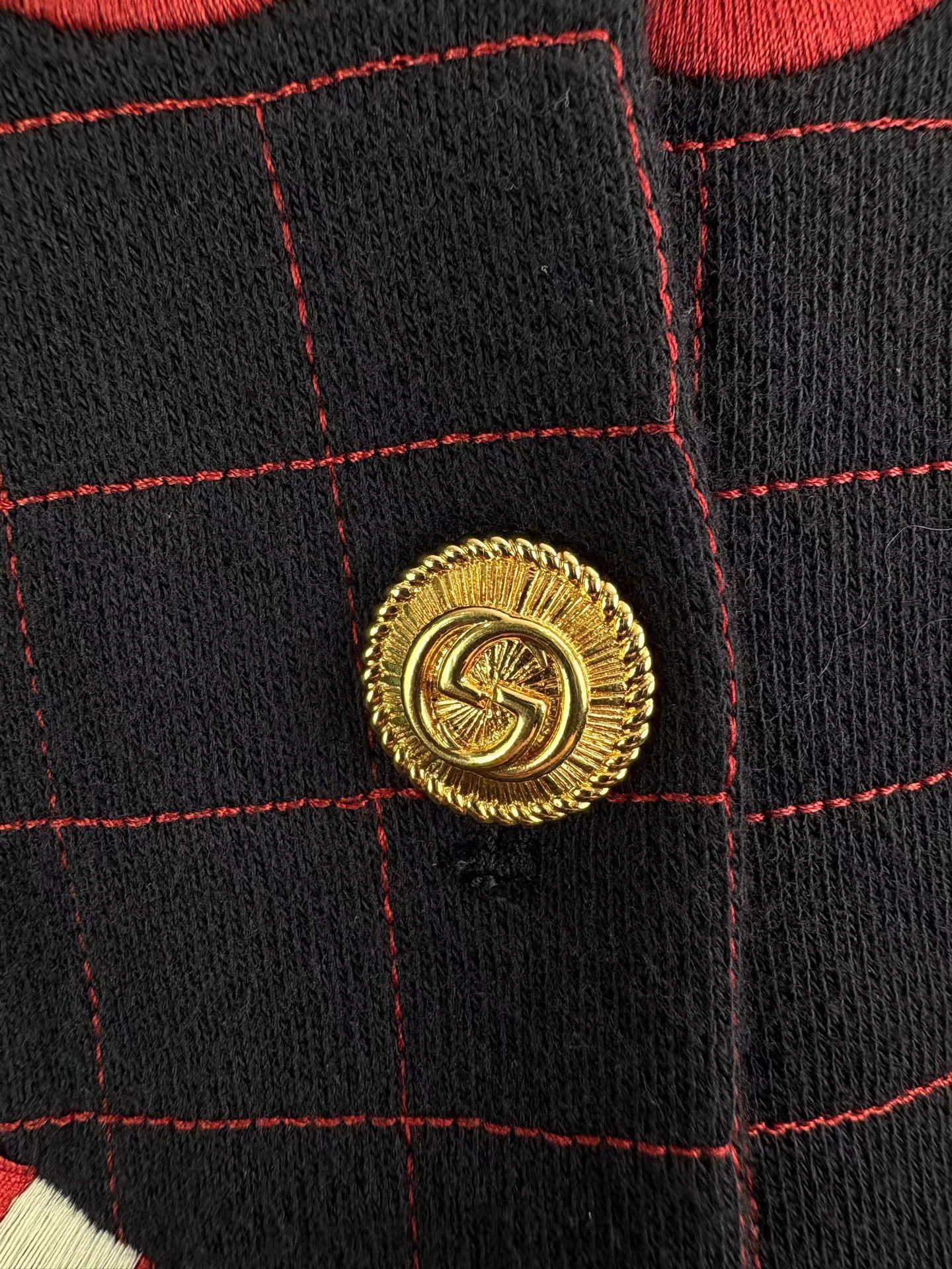Gucci GUCCI Embroidered Tennis Gold Button Cardigan K1 Size S / US 4 / IT 40 - 3 Thumbnail