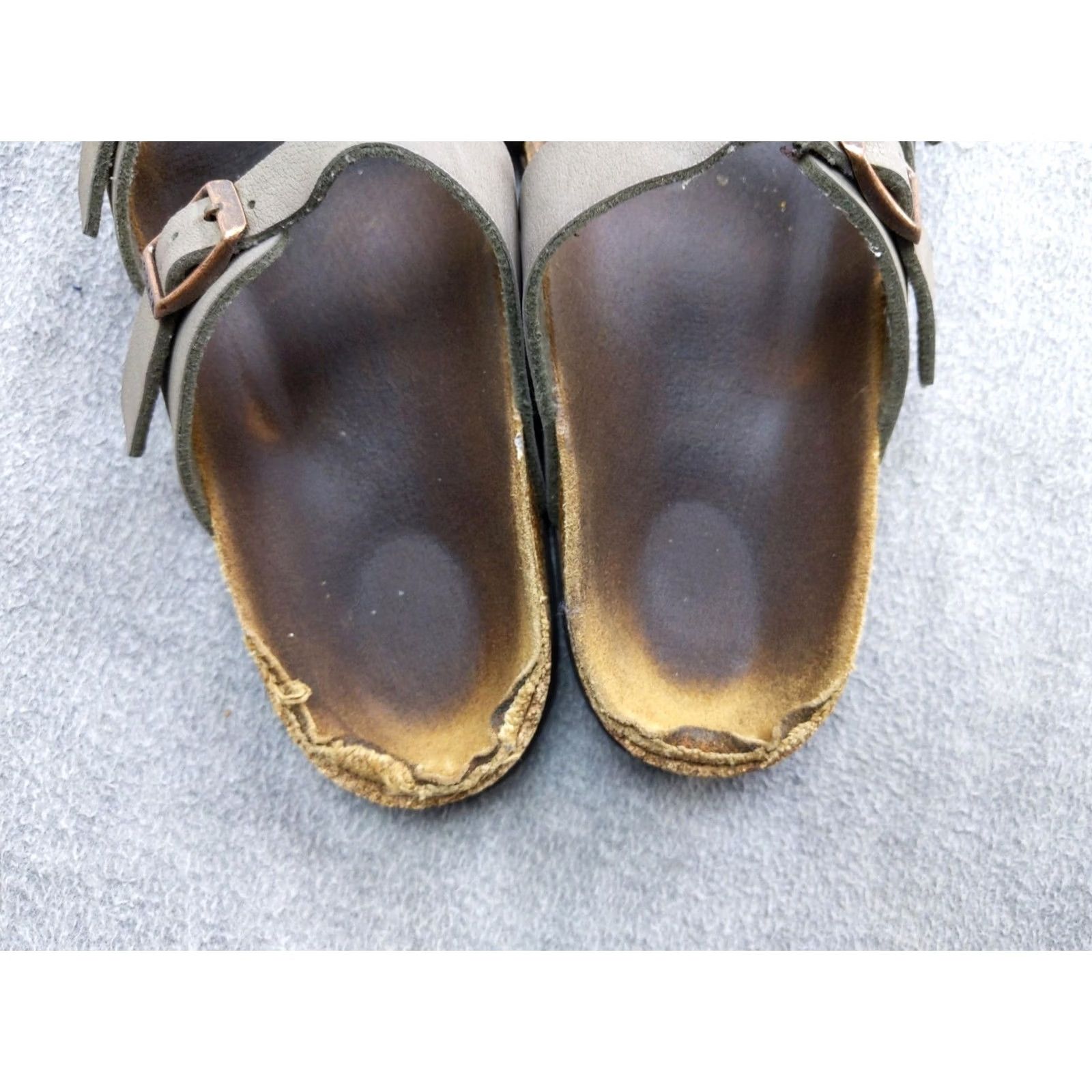 Birkenstock Birkenstock Mayari Sandals Womens 7 38 Gray Strappy Cork Toe Loop Footbed Size US 7 / IT 37 - 2 Thumbnail