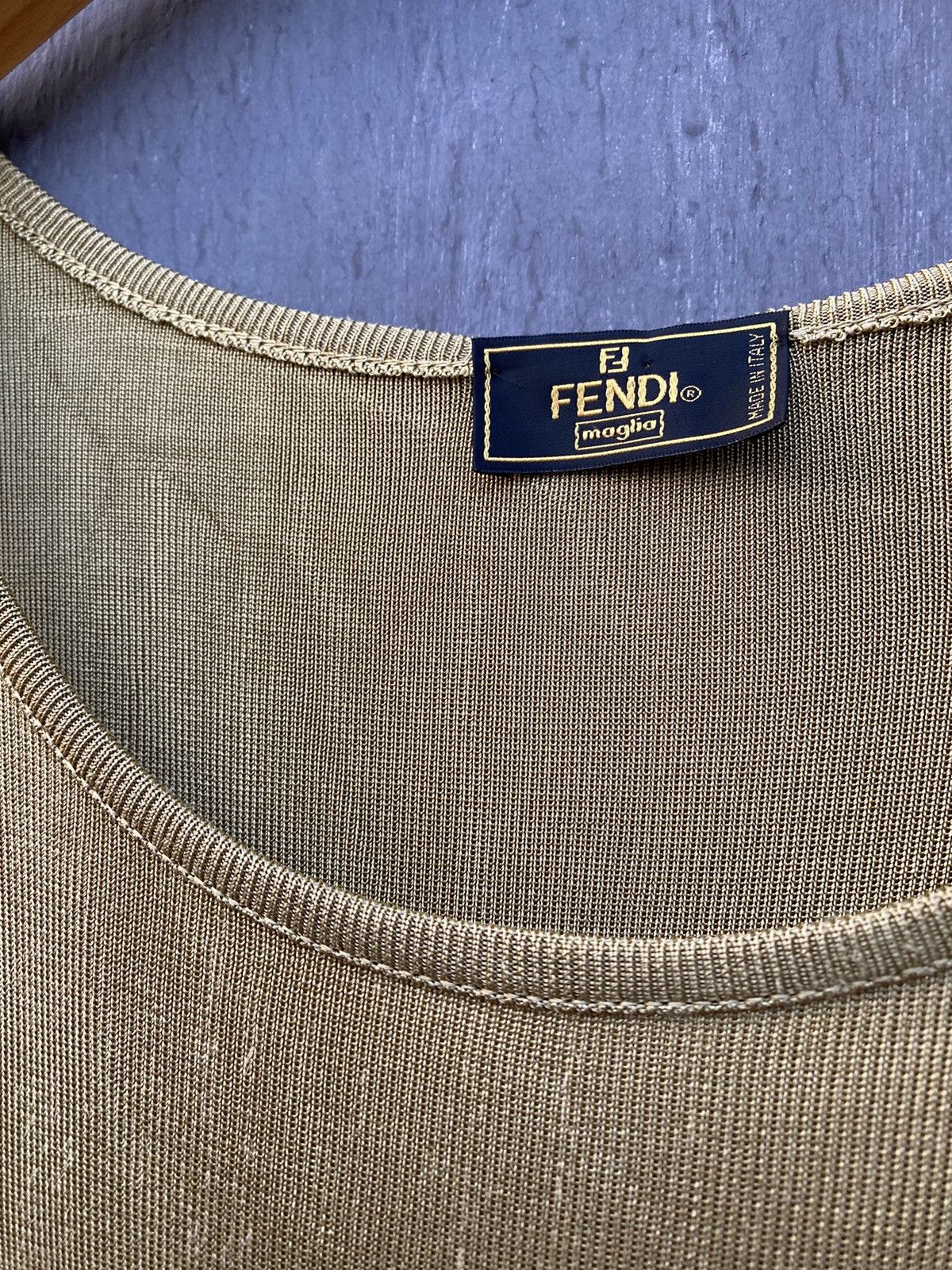 Fendi Fendi Vintage gold tank top size 46 Size L / US 10 / IT 46 - 3 Thumbnail