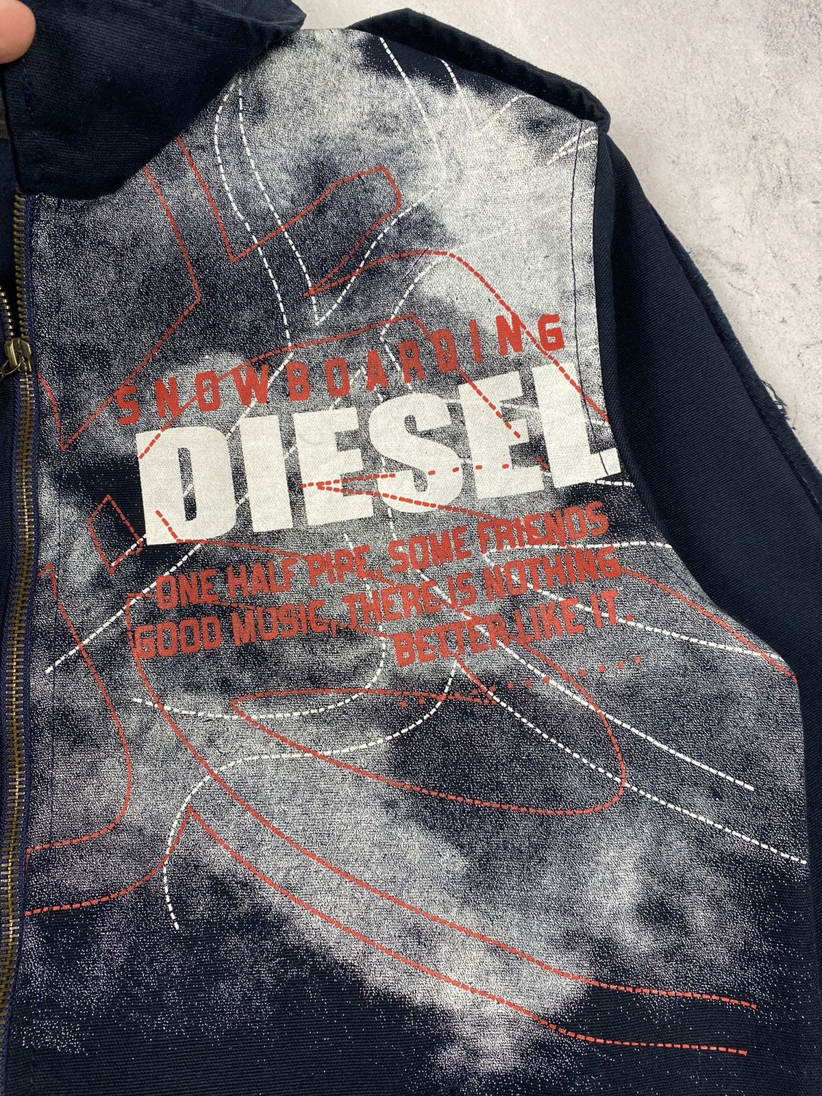Designer × Diesel × Vintage Vintage 00s Diesel Avant Garde Denim Jacket Size US M / EU 48-50 / 2 - 5 Thumbnail