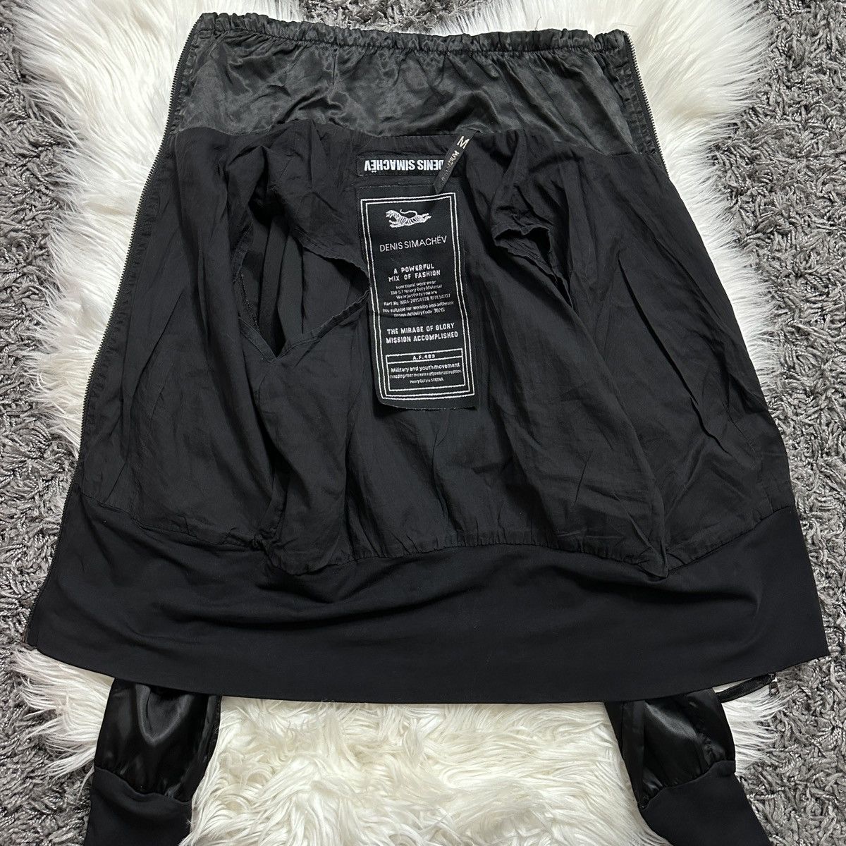 Denis Simachev Denis Simachev Rare Black Satin Bomber Archival Size M / US 6-8 / IT 42-44 - 12 Thumbnail