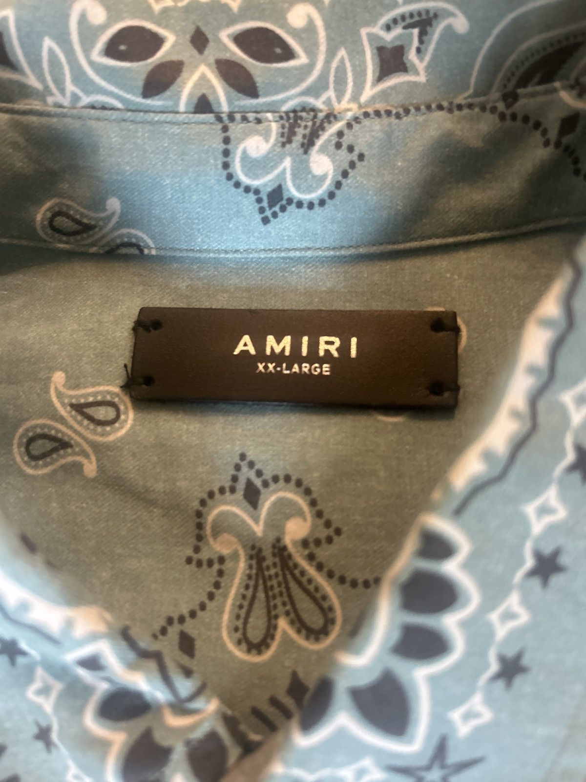 Amiri Amiri Patchwork Bandana Shirt (Blue) – XXL Size US XXL / EU 58 / 5 - 4 Thumbnail