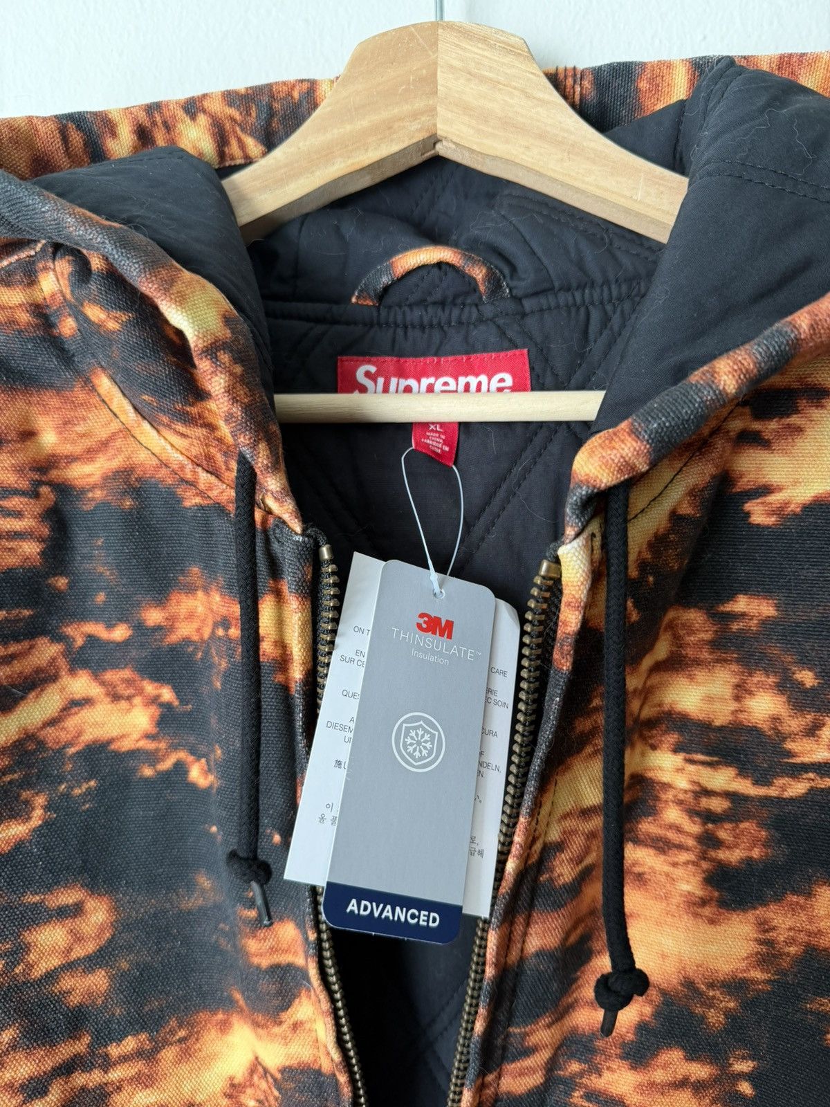 Supreme Supreme SS25 AOI Embroidered Hooded Work Jacket Flames Sz XL Size US XL / EU 56 / 4 - 6 Thumbnail
