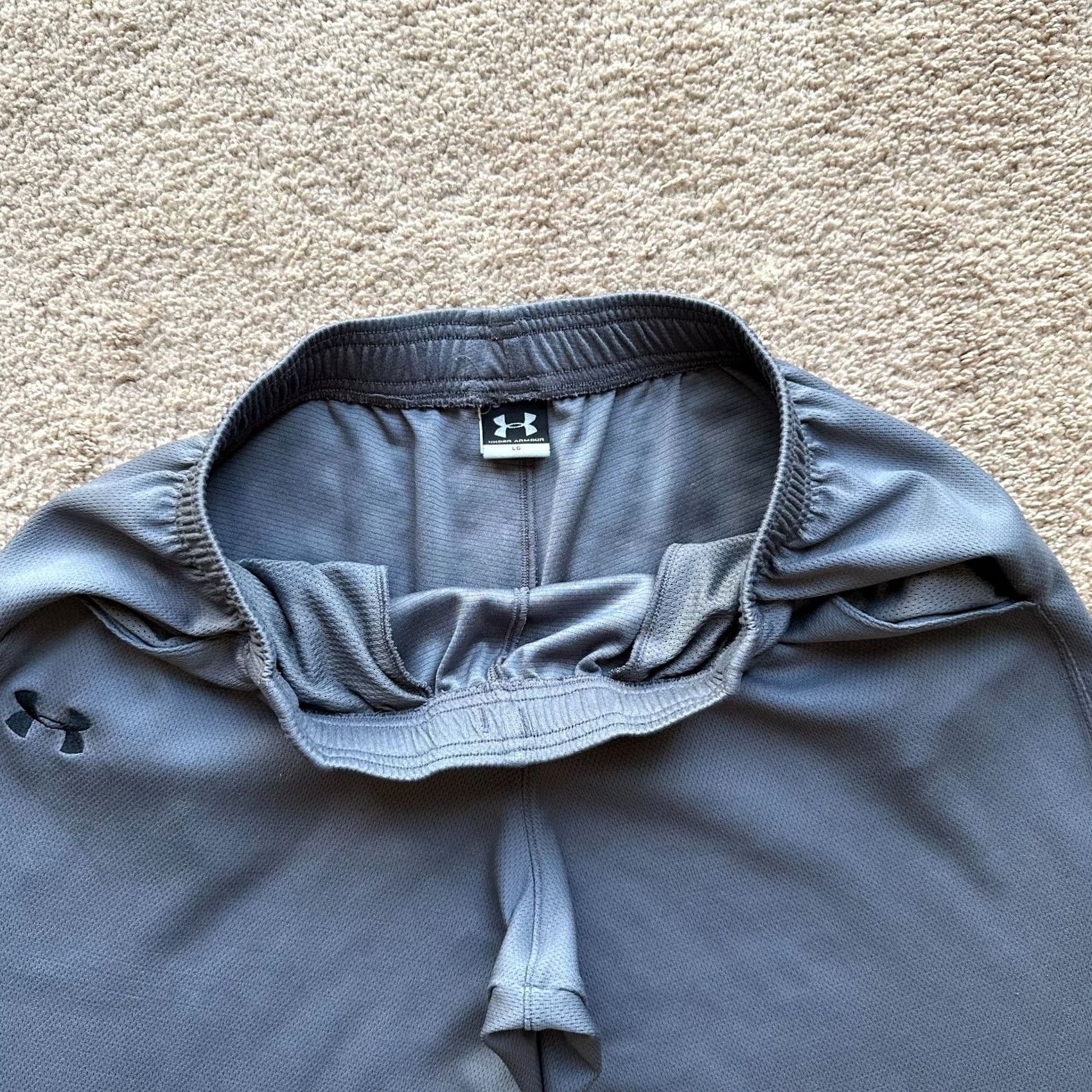 Under Armour Under Armour Joggers Mens Large Grey Straight Leg Track Pants 30x30 Size US 33 - 4 Thumbnail