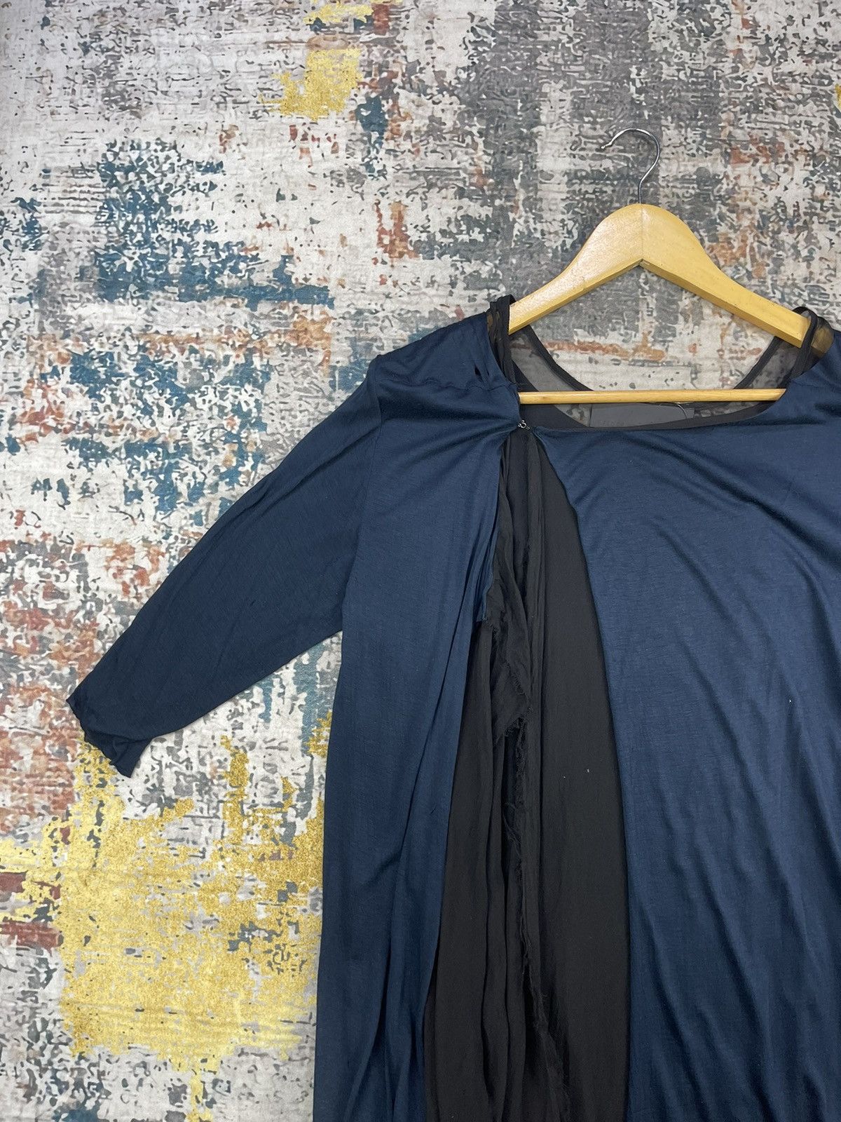 Haider Ackermann Haider Ackermann Dark Blue Rayon Silk Wrap Dress Size XS / US 0-2 / IT 36-38 - 3 Thumbnail