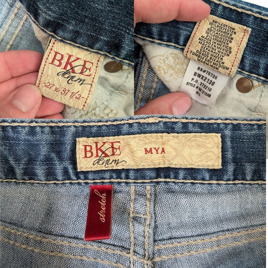 BKE BKE MYA Low Rise Bootcut Jeans w/ Raw Hems | Women's 27x31.5 Size 27" / US 4 / IT 40 - 3 Thumbnail