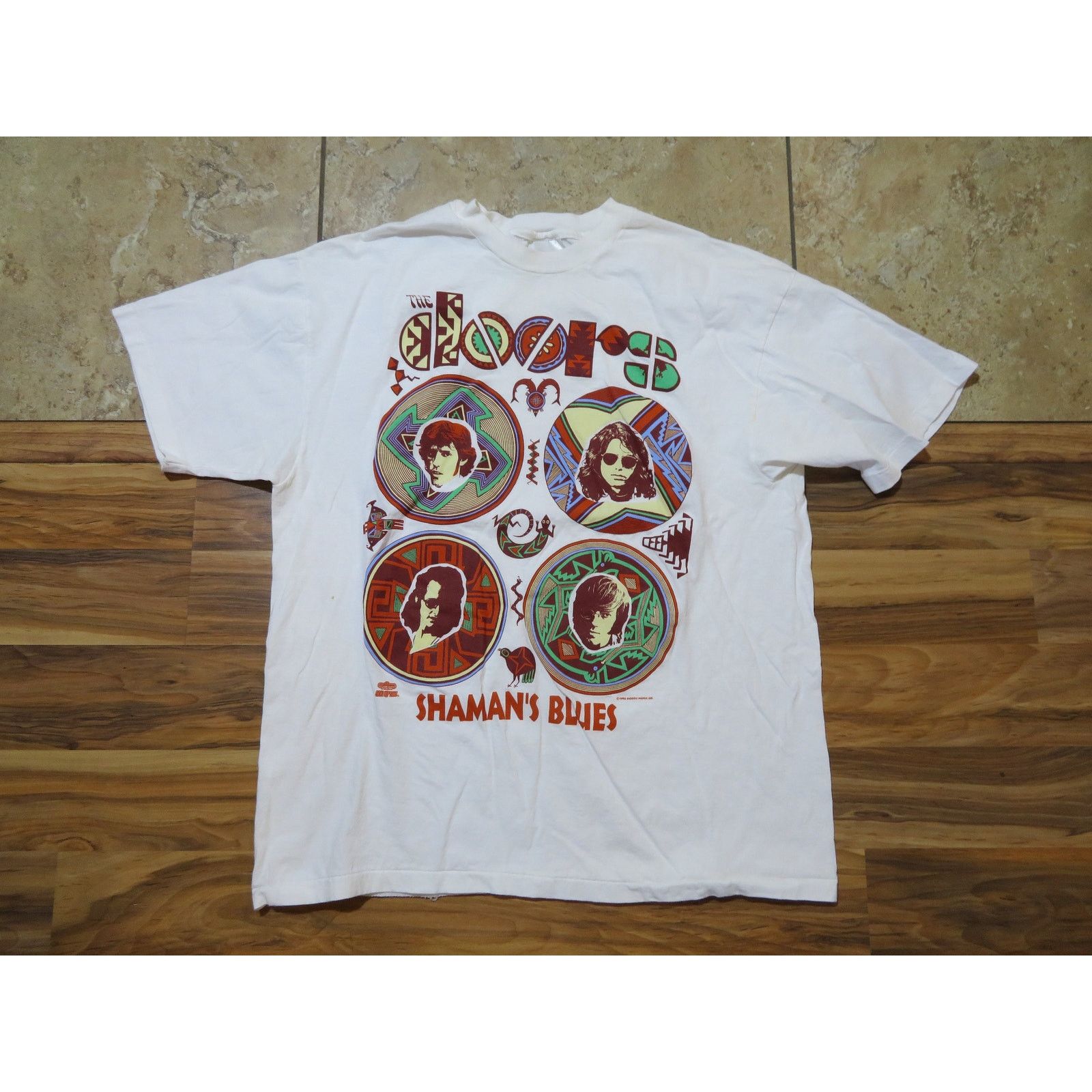 Hanes The Doors Shaman's Blues T-shirt, Winterland, White XL 1990s Size US XL / EU 56 / 4 - 1 Thumbnail