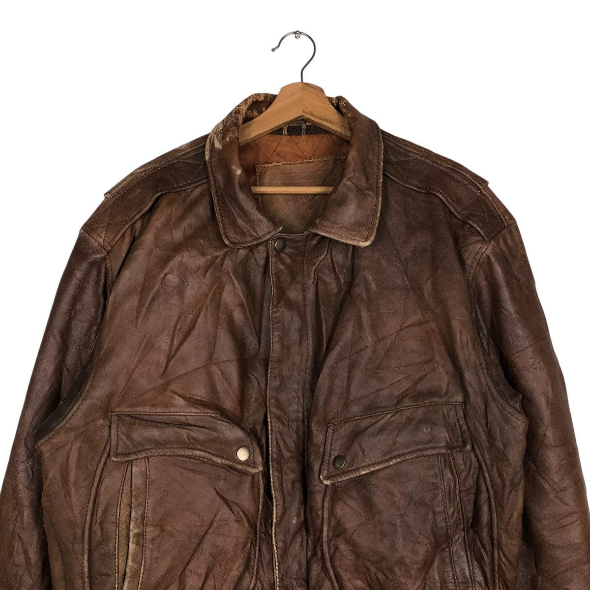 Japanese Brand 🔥VINTAGE JUMPER BOMBER LEATHER JACKET ISSEY MIYAKE Size US L / EU 52-54 / 3 - 4 Thumbnail