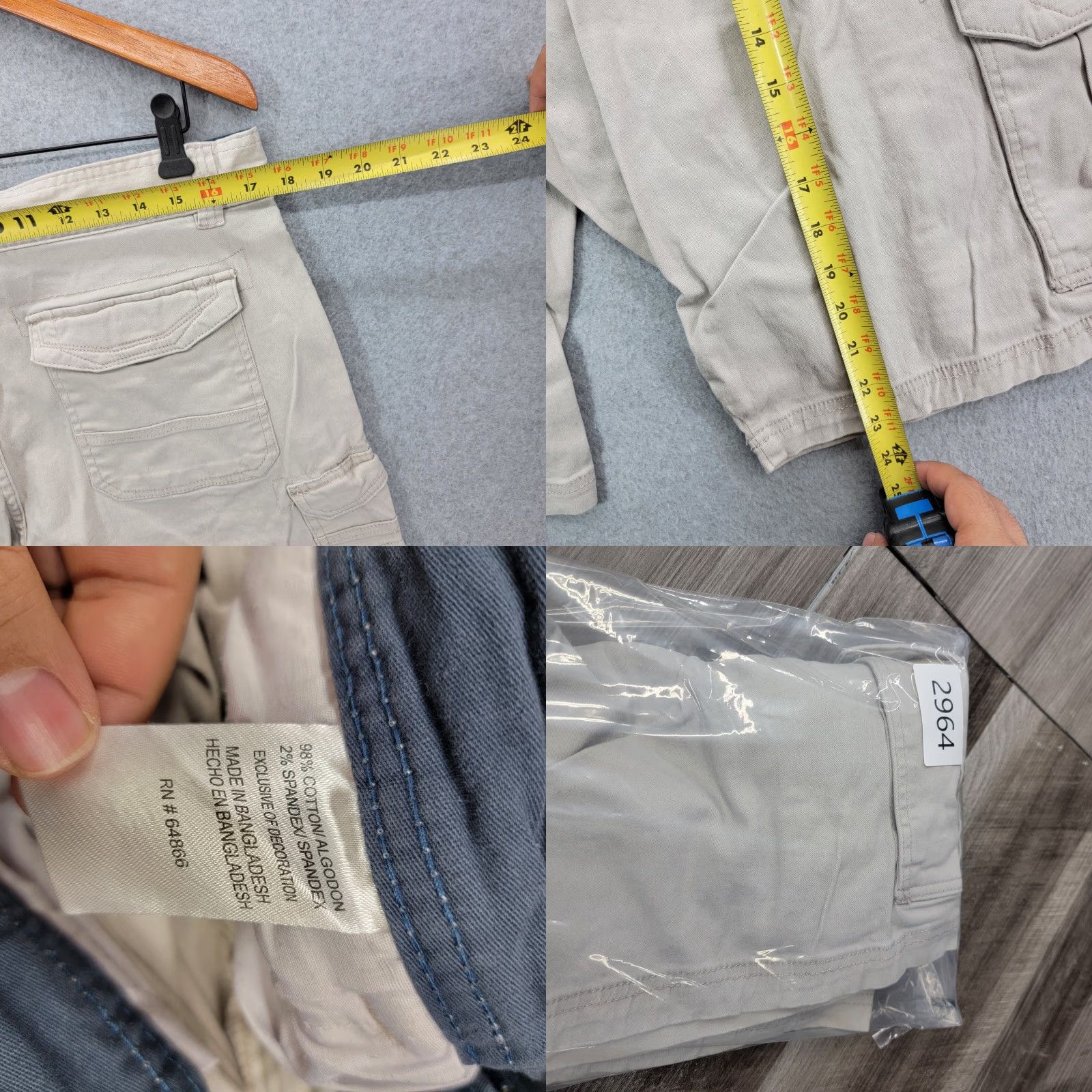 Vintage Company Eighty One shorts Cargo Chino Zip Fly Men's 34 White Cotton Blend 5-Pocket Regular Vintage No N/A Size US 32 / EU 48 - 8 Thumbnail