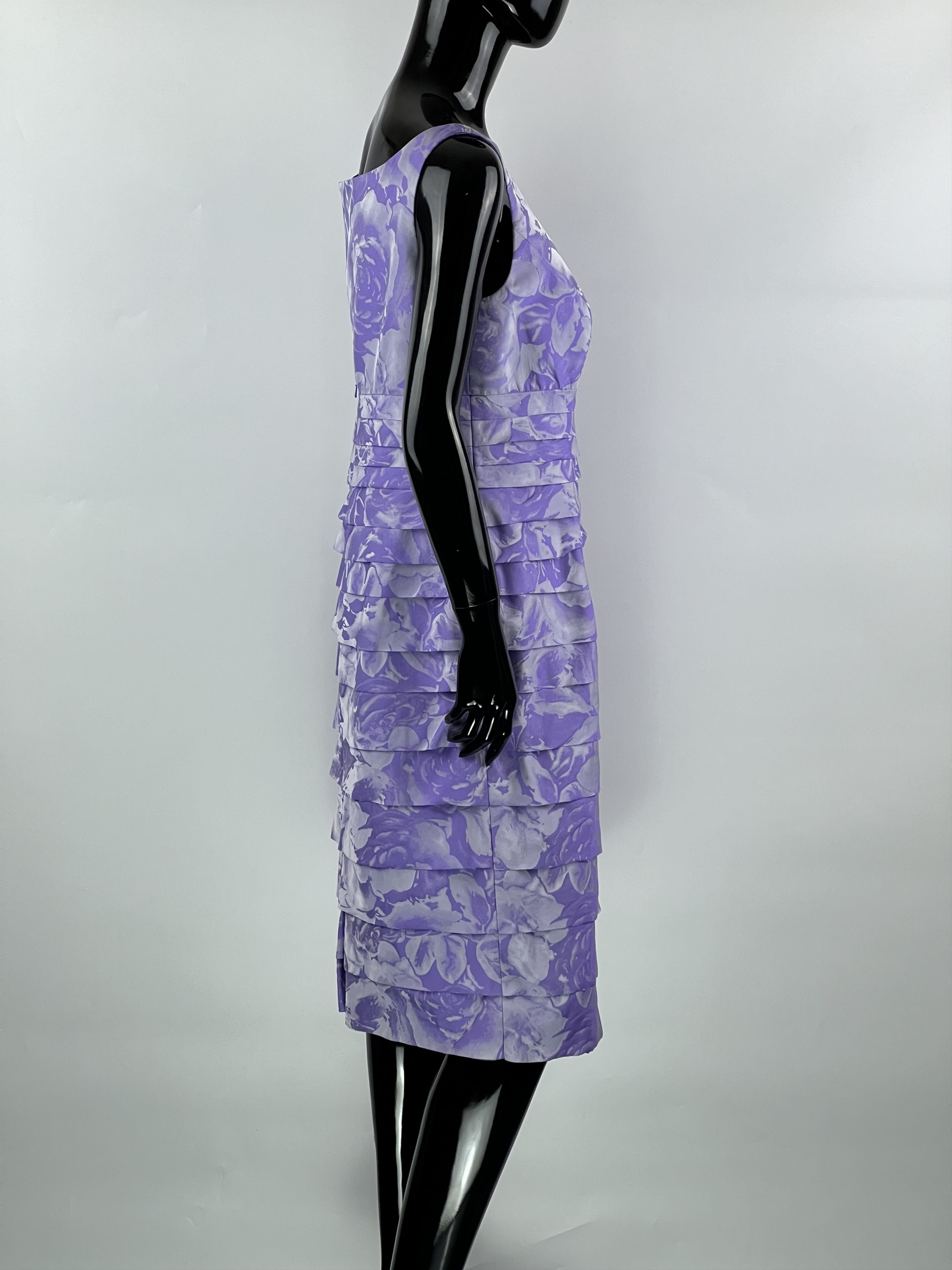 Designer Veni Infantino Floral Print Sleeveless Midi Dress UK12 US10 Size L / US 10 / IT 46 - 2 Thumbnail