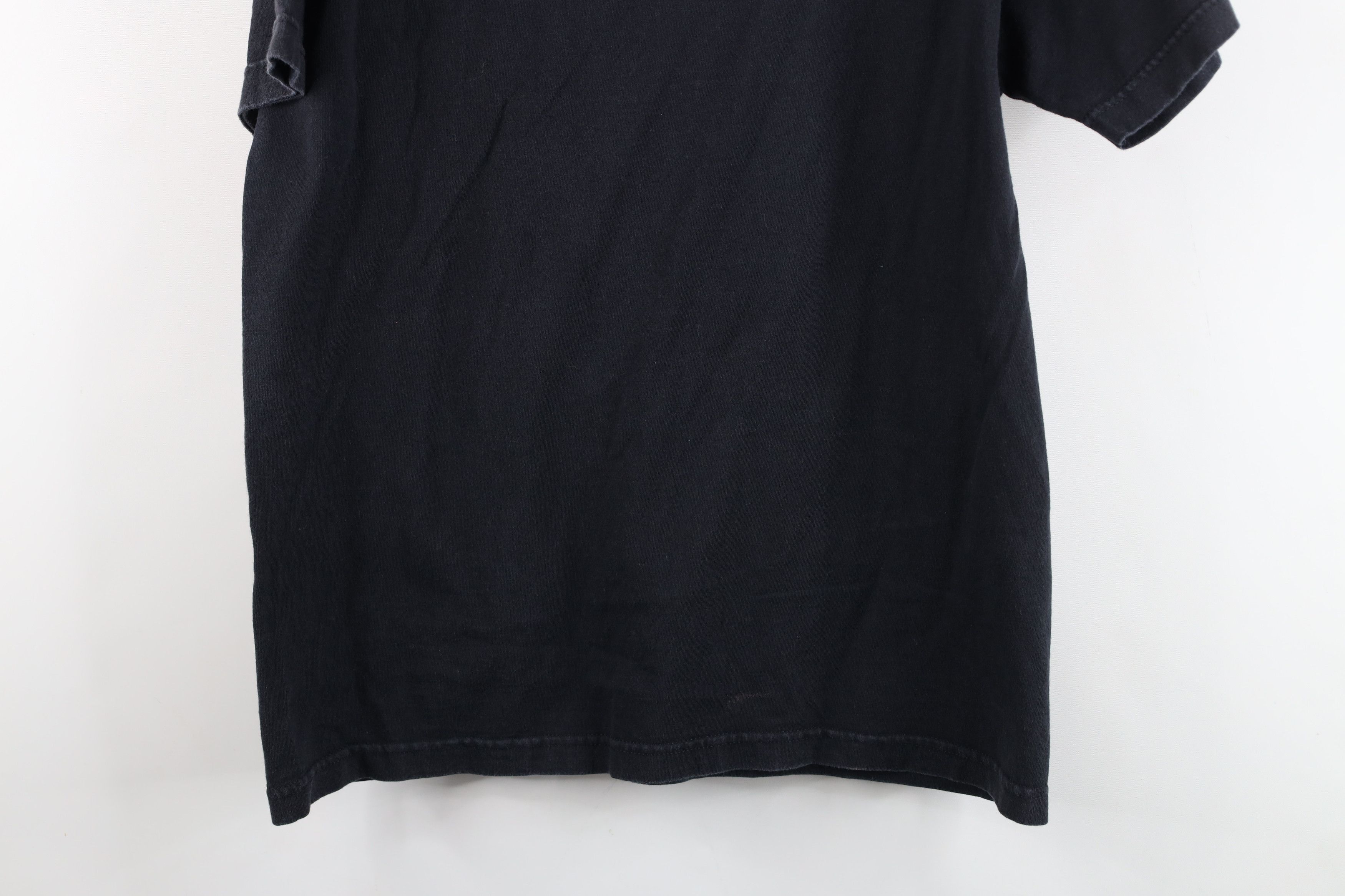 Vintage Vintage 90s Perry Ellis Spell Out Flower T-Shirt Black Size US M / EU 48-50 / 2 - 13 Thumbnail