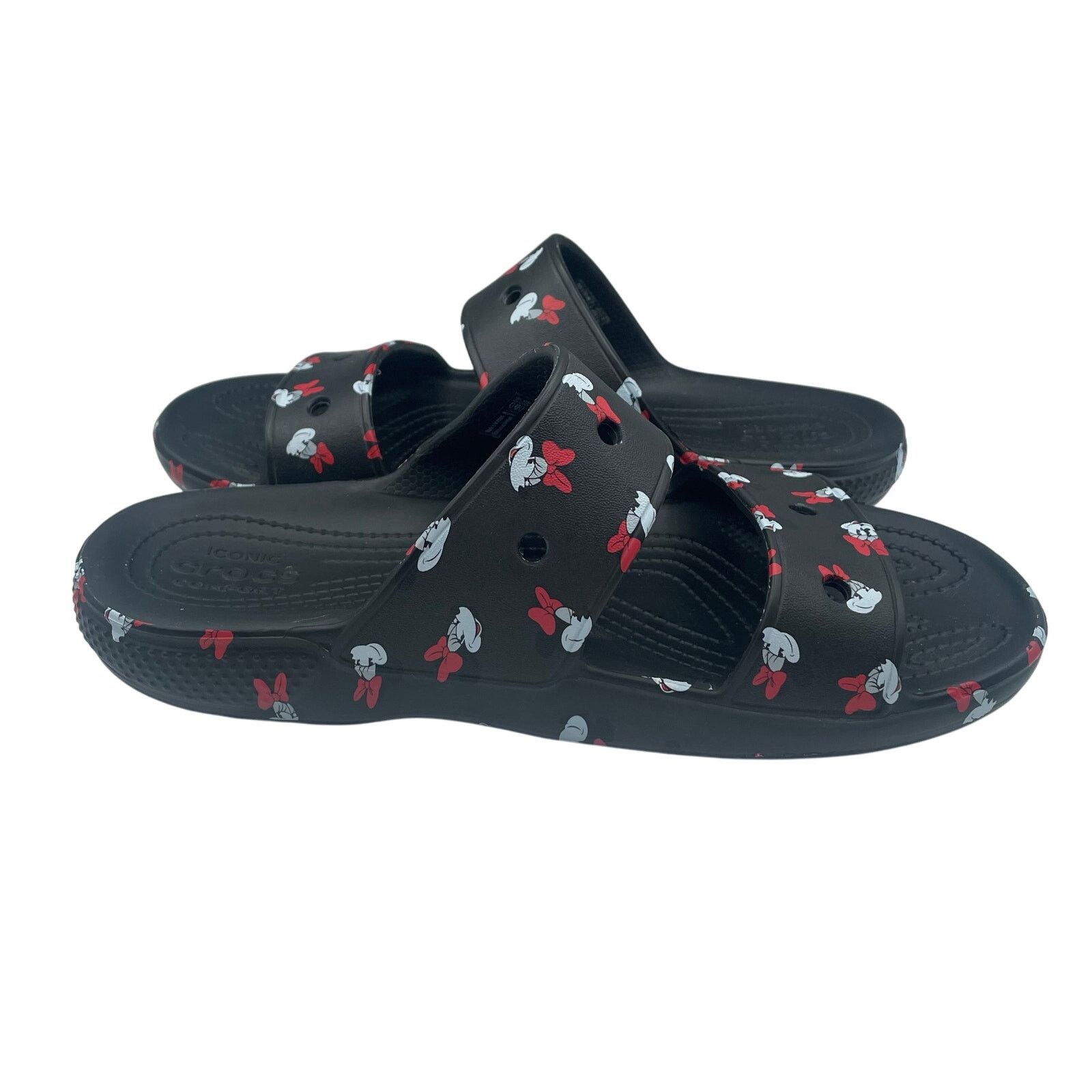 Crocs Crocs Disney Parks Minnie Mouse Slides Sandals Black Womens Size US 11 / IT 41 - 5 Thumbnail
