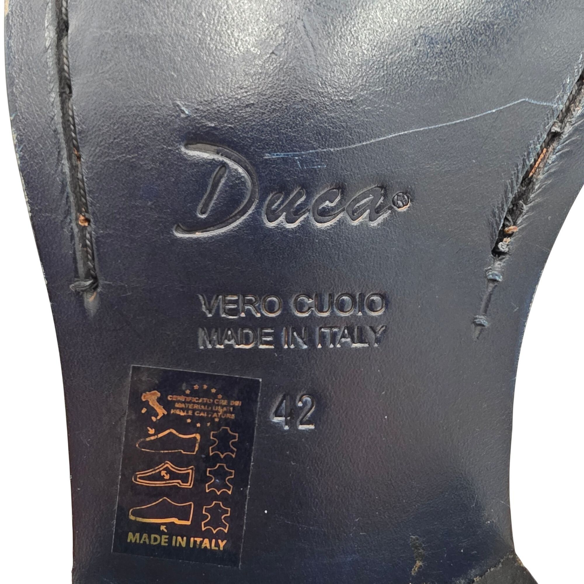 Other NEW Duca Italy Mens size 9 Burnished Brown Leather Plain-toe Size US 9 / EU 42 - 13 Thumbnail