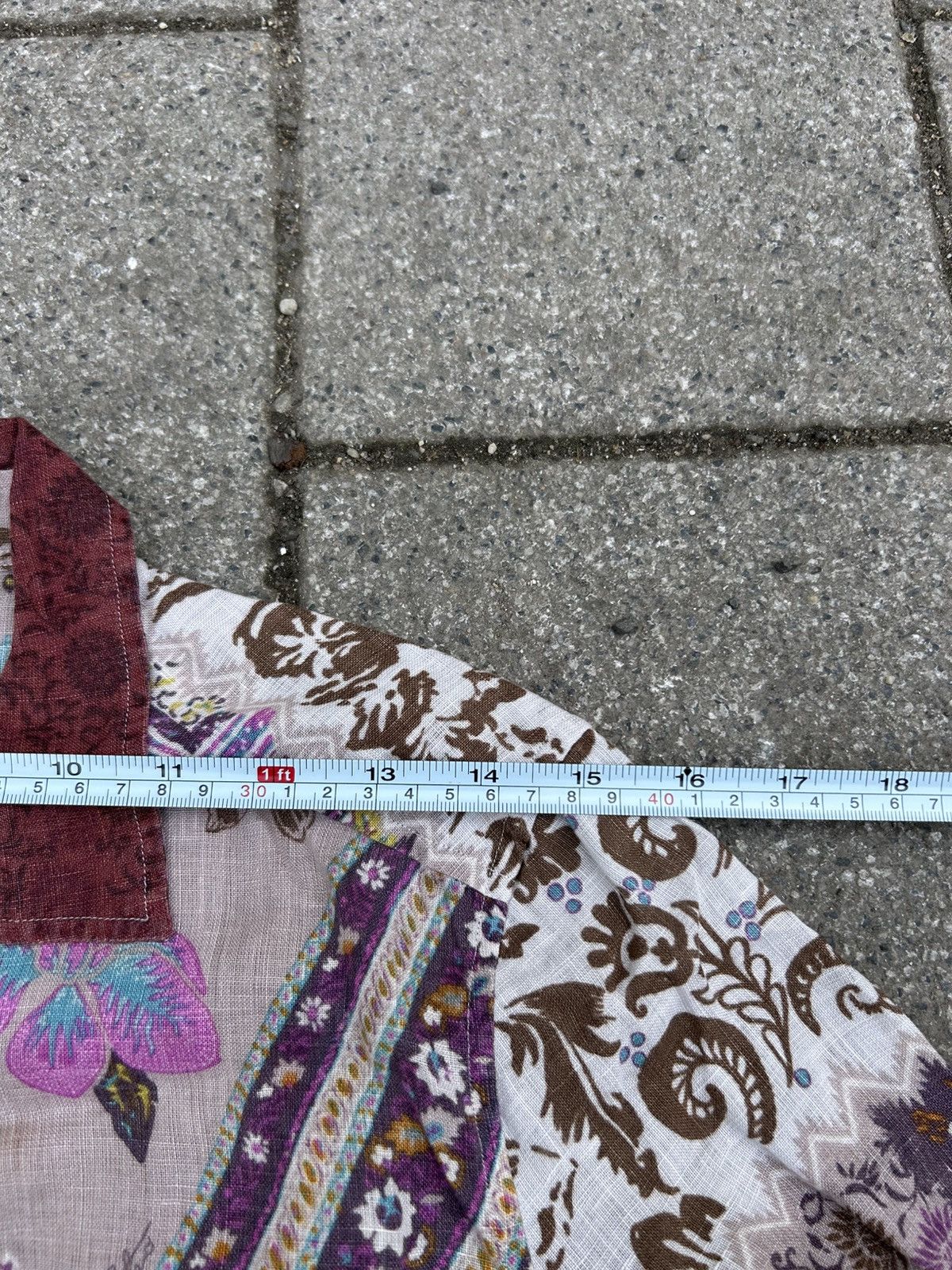 Etro Etro Luxury Paisley Patchwork Linen Blouse Luxury Shirt Size M / US 6-8 / IT 42-44 - 15 Thumbnail