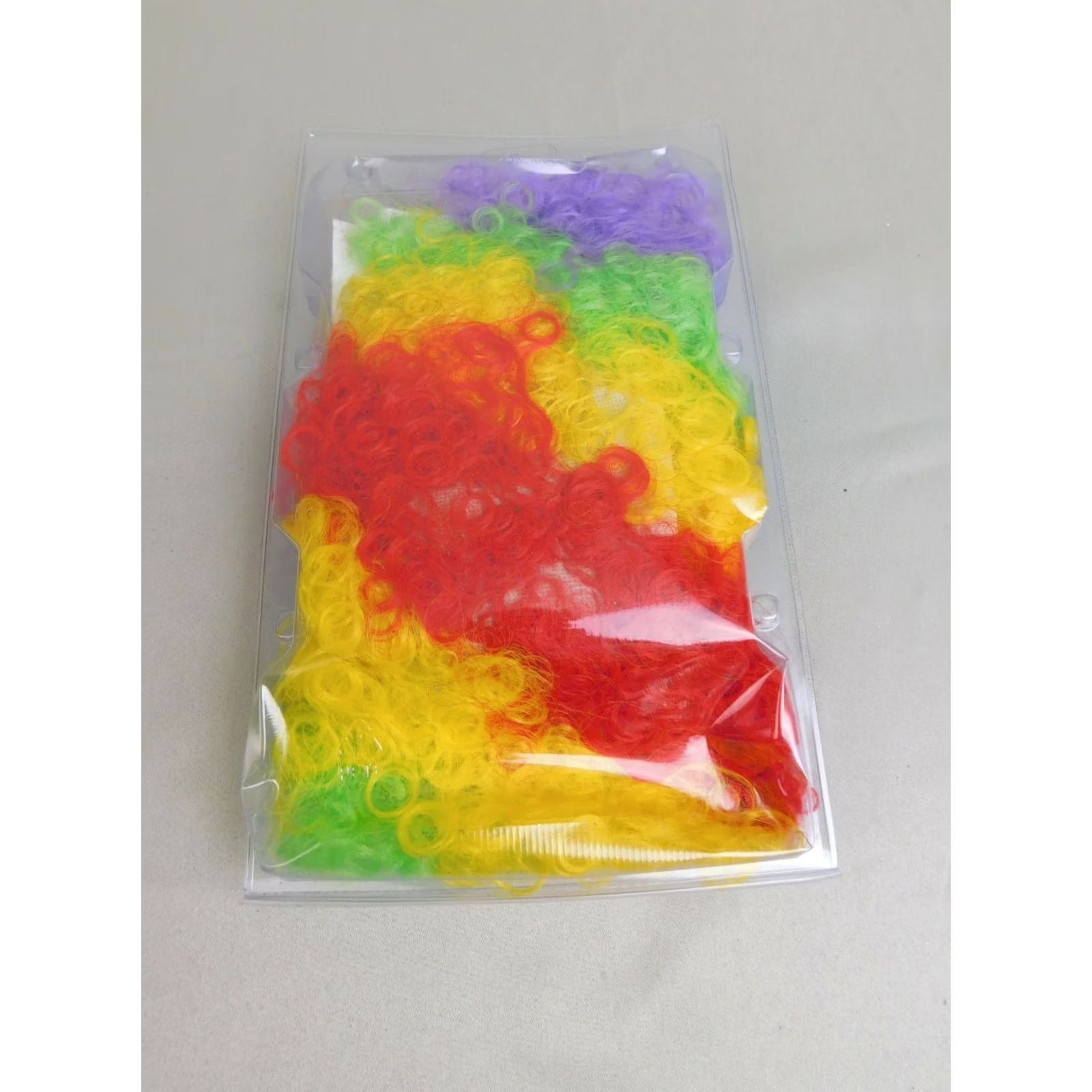 Rainbow Adult Clown Wig Curly Rainbow Short Costume Accessory Multi-Color Totally Ghoul Size US 35 - 3 Thumbnail