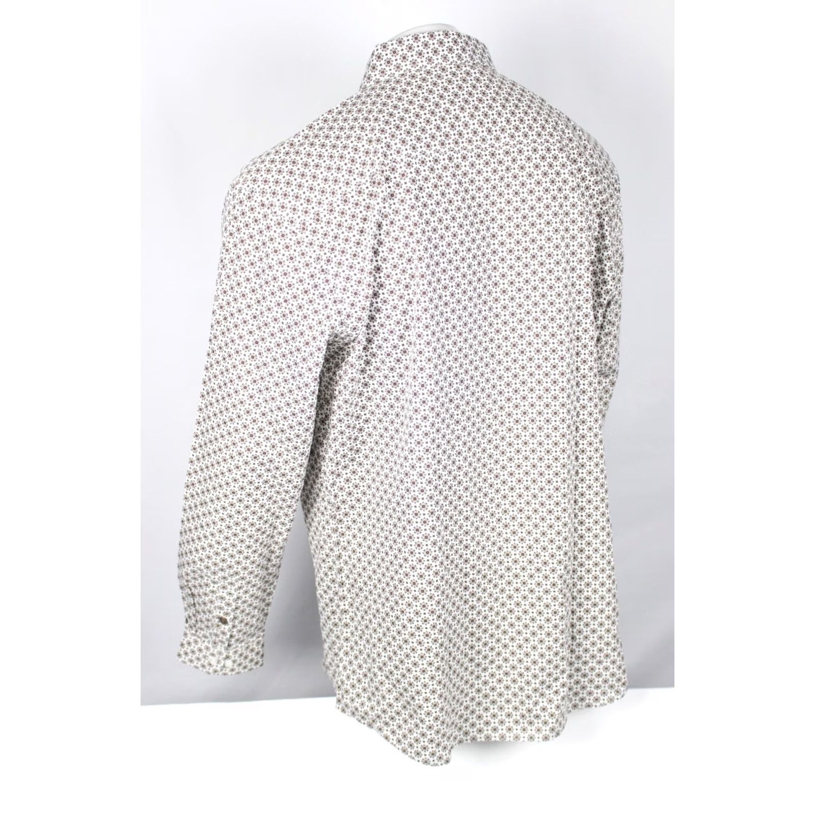 Vintage Cinch Men's Geo Print Long Sleeve Button Shirt Modern Fit XXL White MTW1347113 Size US XXL / EU 58 / 5 - 2 Thumbnail