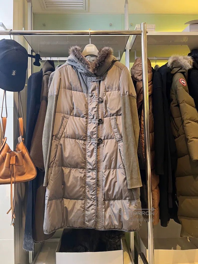 Brunello Cucinelli Brunello Cucinelli Leather-patched eiderdown jacket Size M / US 6-8 / IT 42-44 - 2 Thumbnail