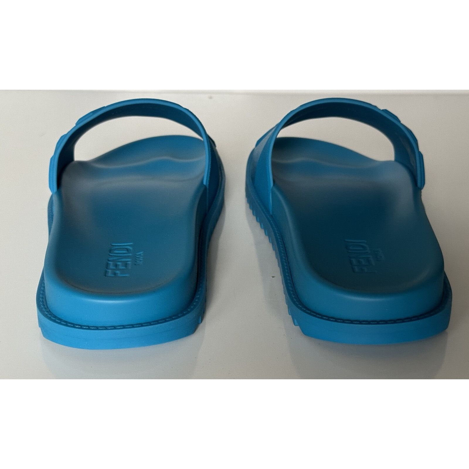 Fendi Fendi Men's FF Rubber Sandals Cyber Blue 13 US/12 UK 7X1377 Size US 13 / EU 46 - 10 Thumbnail