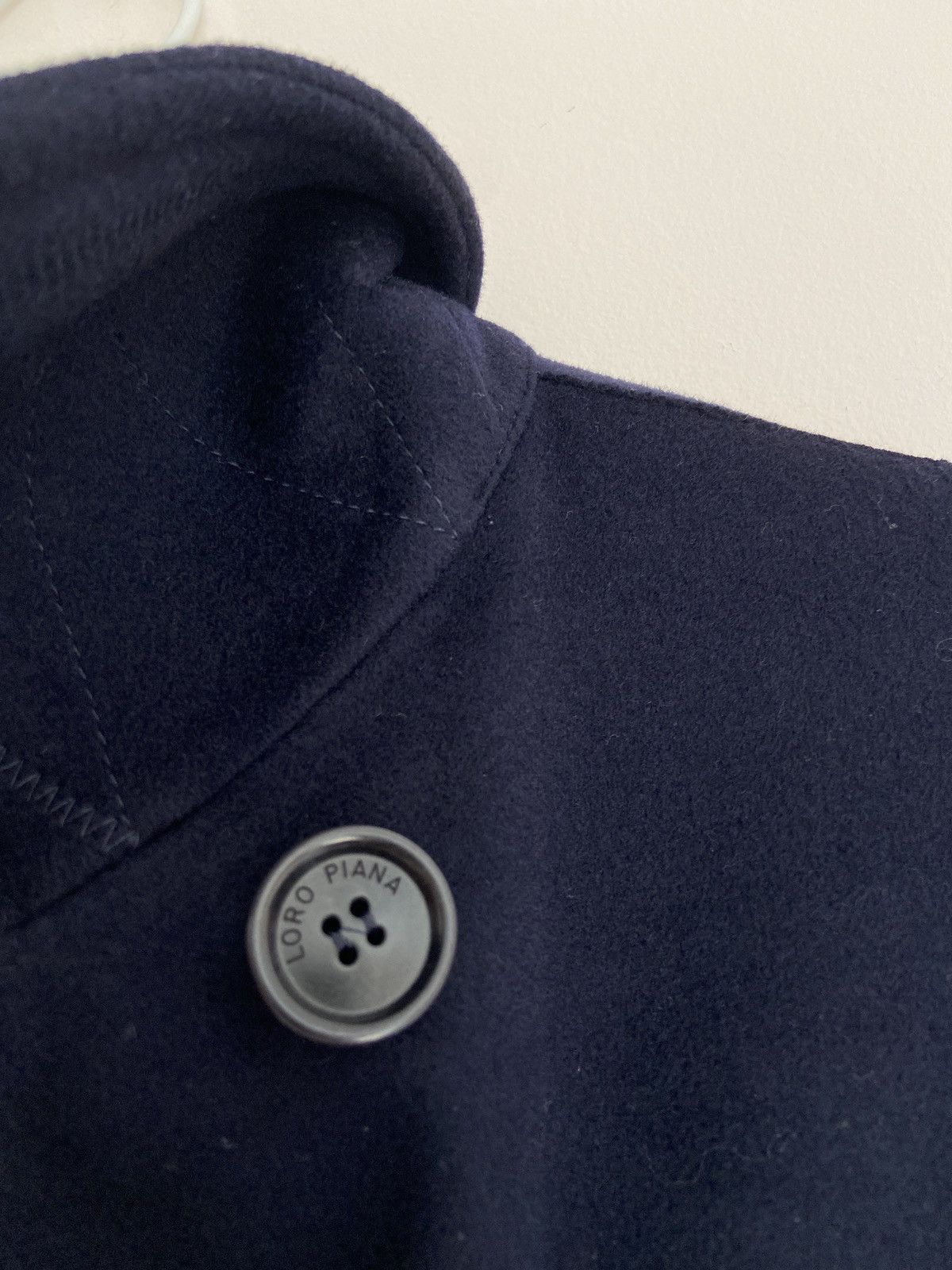 Loro Piana Loro Piana Double Breasted Felt Coat Dark Blue Size M / US 6-8 / IT 42-44 - 9 Thumbnail