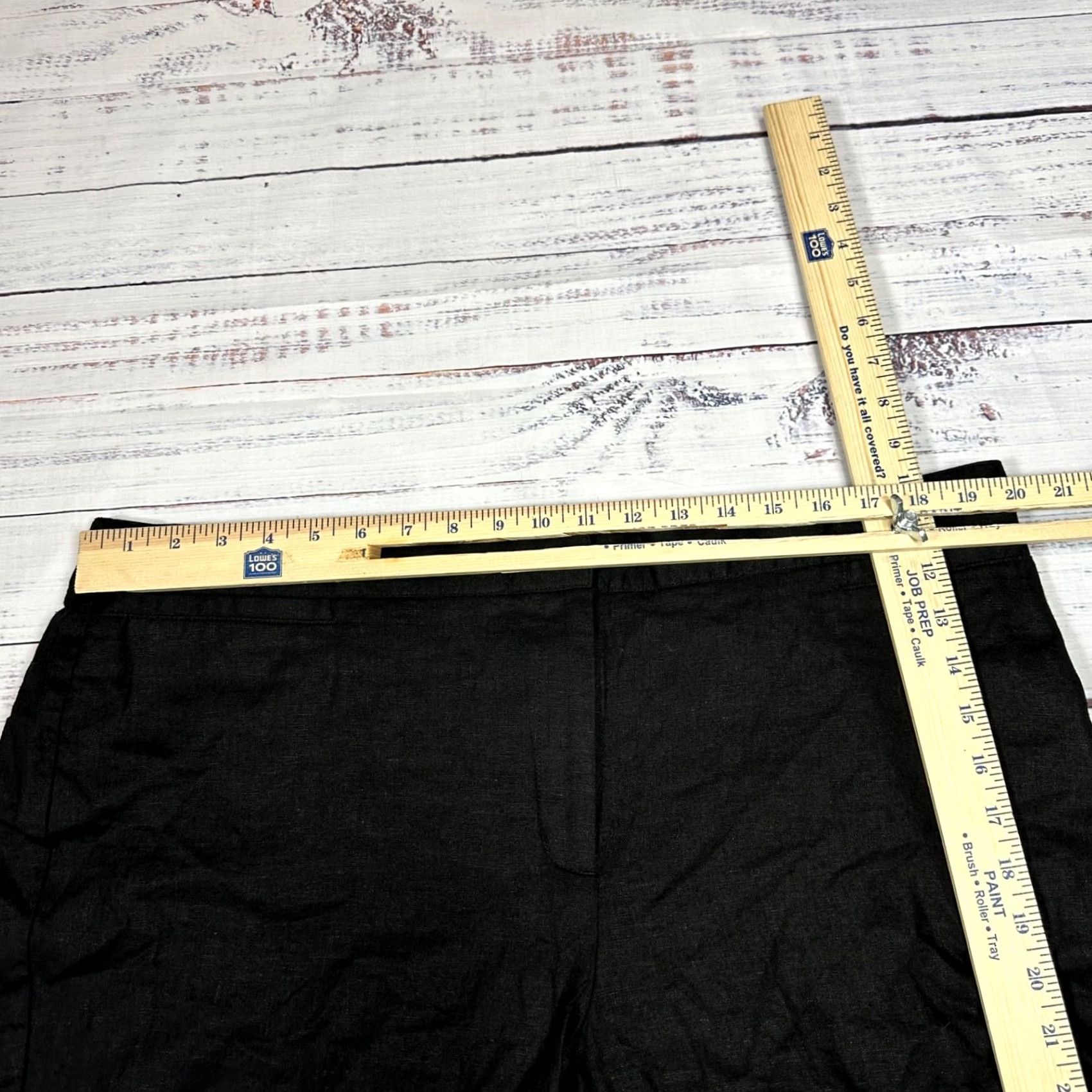 Vintage Jaclyn Smith Womens Chino Flat Front Linen Rayon Blend Black 1X Plus Size Chino Clothing Womens 1X Black Jaclyn Smith Size 40" / US 18 - 3 Thumbnail