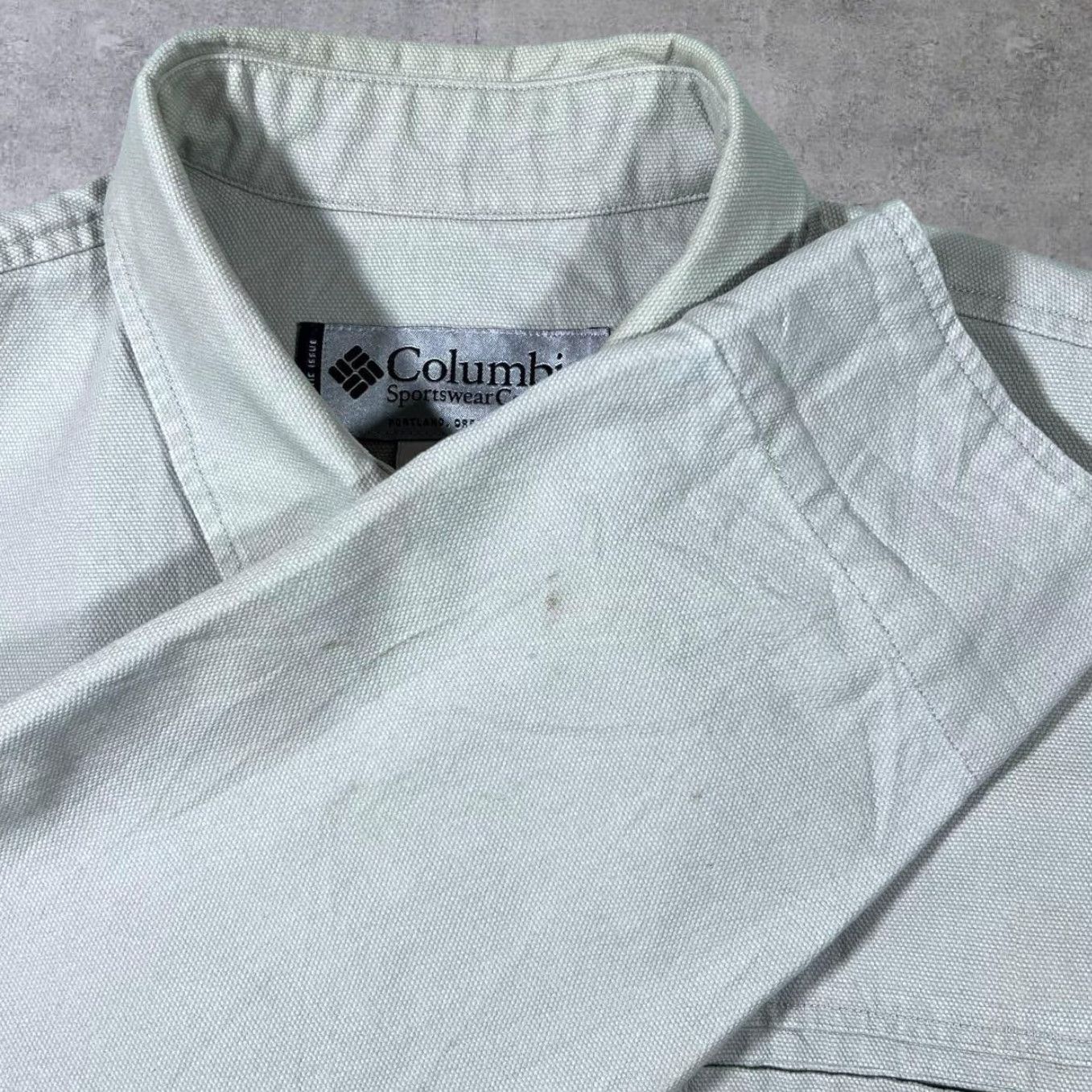 Vintage Columbia Cream Beige Canvas Workwear Chore Jacket Over Shirt XL Men Jacket Bomber Size XL-XXL Size US XL / EU 56 / 4 - 7 Thumbnail
