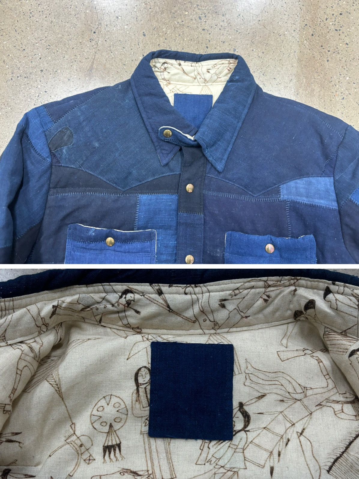 Visvim Rare！Visvim ICT Kerchief Down JKT Kofu（Indigo） Size US M / EU 48-50 / 2 - 6 Thumbnail