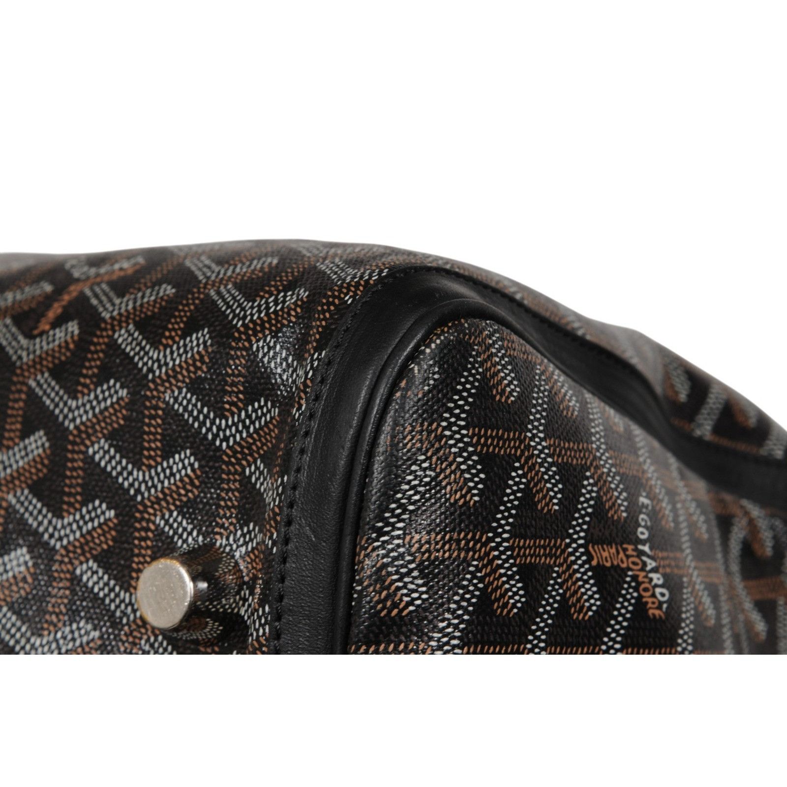 Goyard Croisiere 50 Black Leather Duffle Travel Carry On - 02656 Size ONE SIZE - 14 Thumbnail