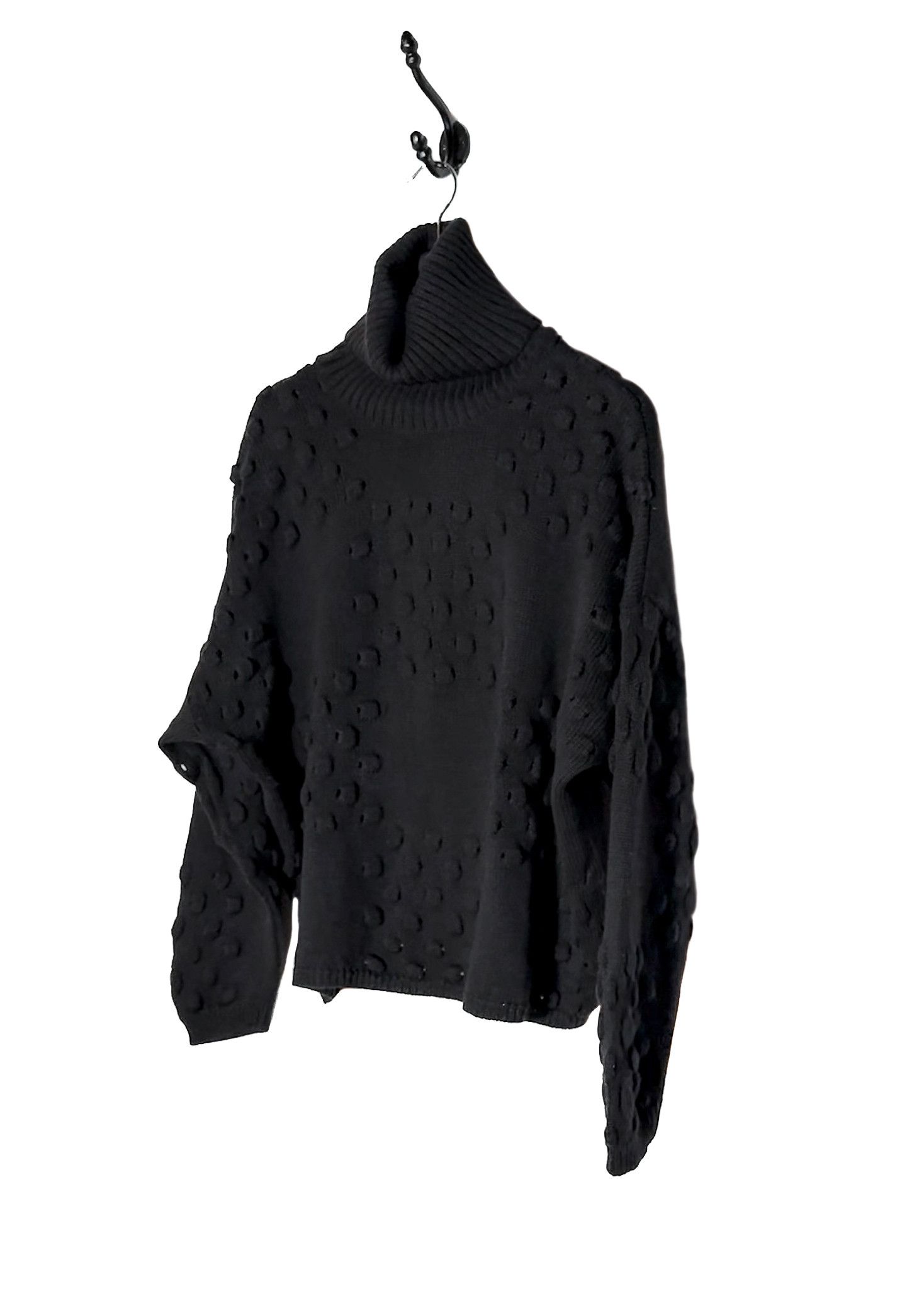 Versace Gianni Versace Vintage Black Dot Effect Turtleneck Sweater Size M / US 6-8 / IT 42-44 - 2 Thumbnail