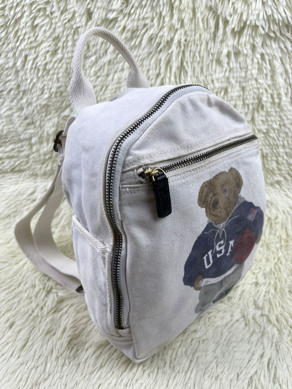 Polo Ralph Lauren × Ralph Lauren × Vintage Ralph Lauren Polo Bear Canvas Bagpack Size ONE SIZE - 7 Thumbnail