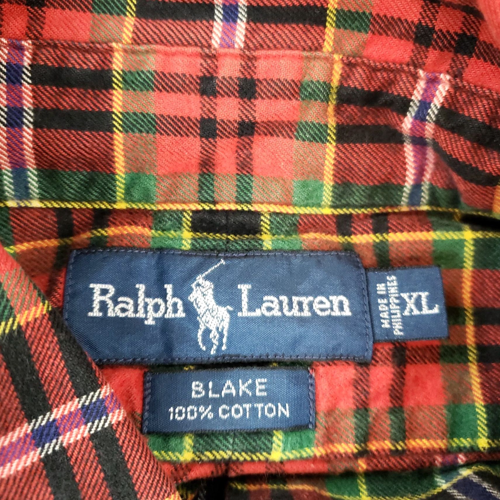 Ralph Lauren Ralph Lauren Shirt Mens XL Red Plaid Button-Up Casual Long Sleeve Blake Y2K Size US XL / EU 56 / 4 - 5 Thumbnail