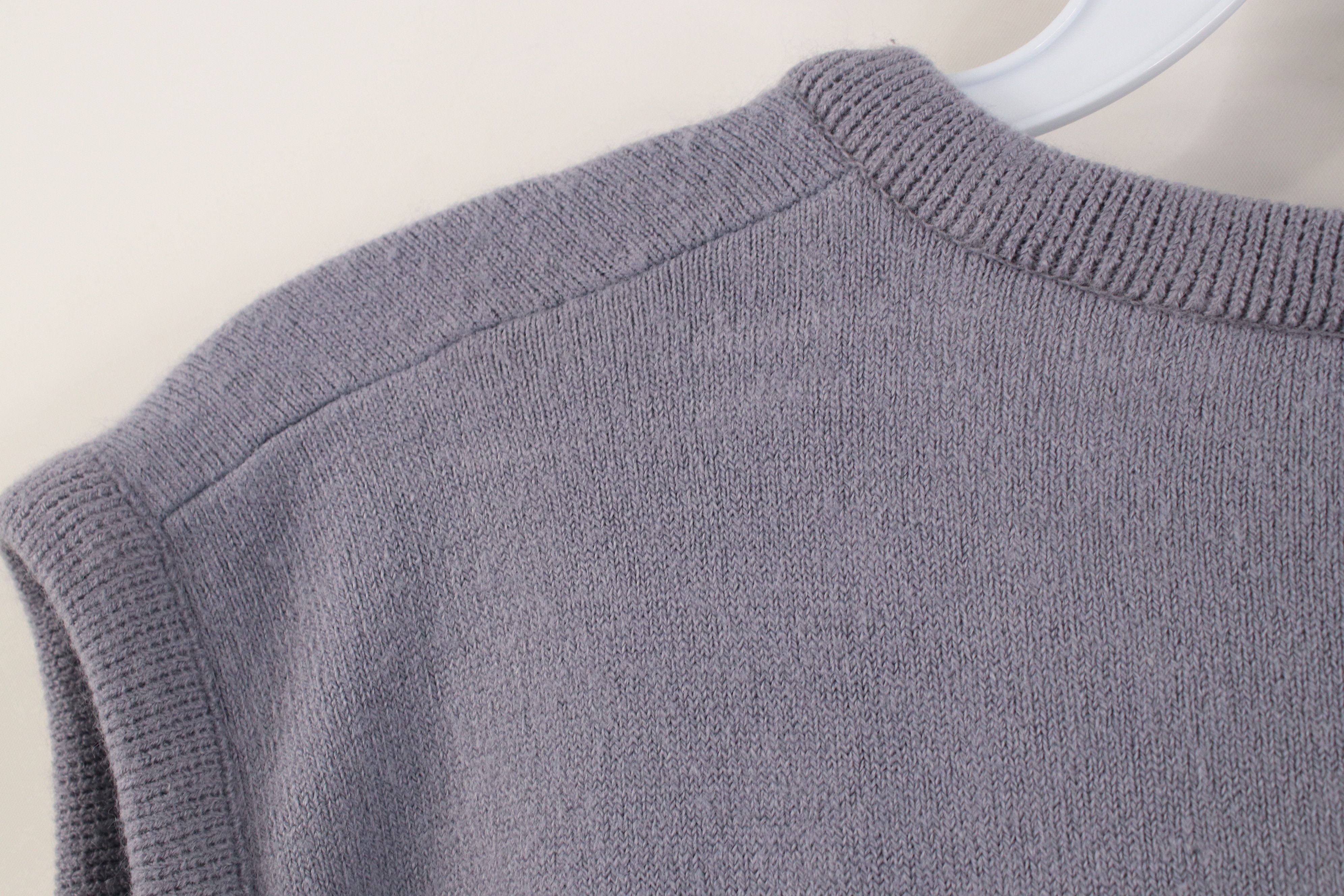 Vintage Vintage 70s Streetwear Soft Knit Sweater Vest Steel Blue USA Size L / US 10 / IT 46 - 6 Thumbnail