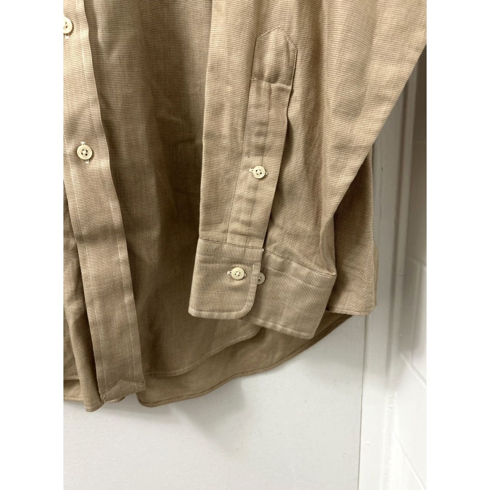 Polo Ralph Lauren VINTAGE Polo Ralph Lauren Dress Shirt Mens 17 34/35 Brown Long Sleeve Button Up Size US XL / EU 56 / 4 - 7 Thumbnail