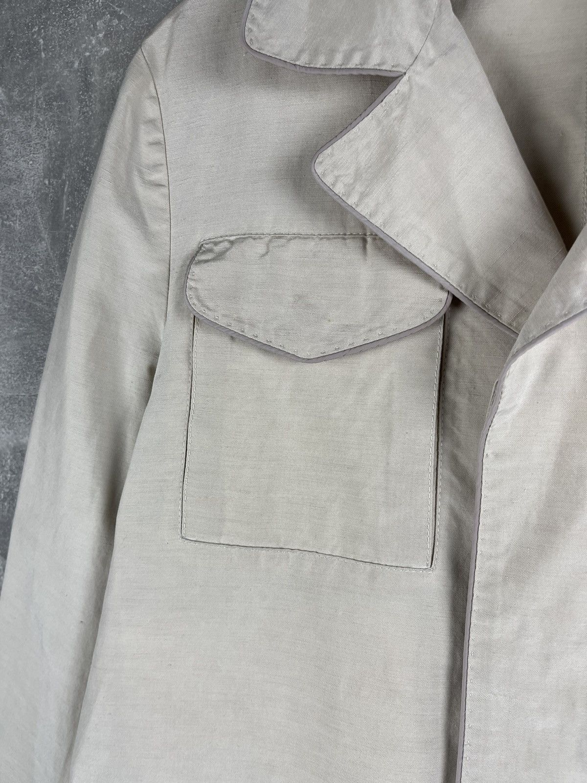 Brioni Brioni Safari Field Jacket Regular Fit Beige Cotton Size US M / EU 48-50 / 2 - 7 Thumbnail