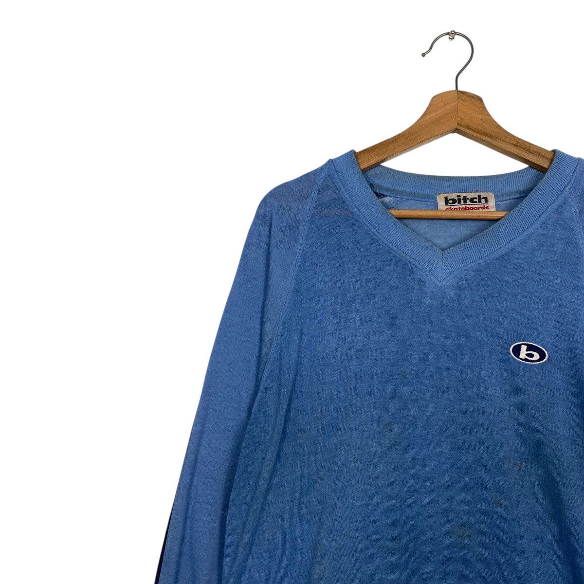 Vintage Vintage 80s Bitch skateboard vneck sweat Size US M / EU 48-50 / 2 - 6 Thumbnail