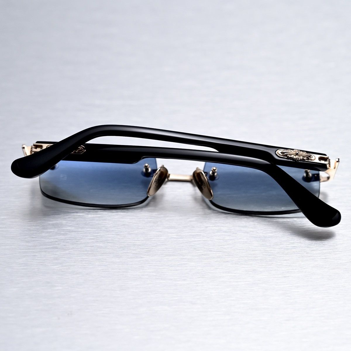 Chrome Hearts CHROME HEARTS DEEP I GP BLACK PLASITC SUNGLASSES Size ONE SIZE - 7 Thumbnail
