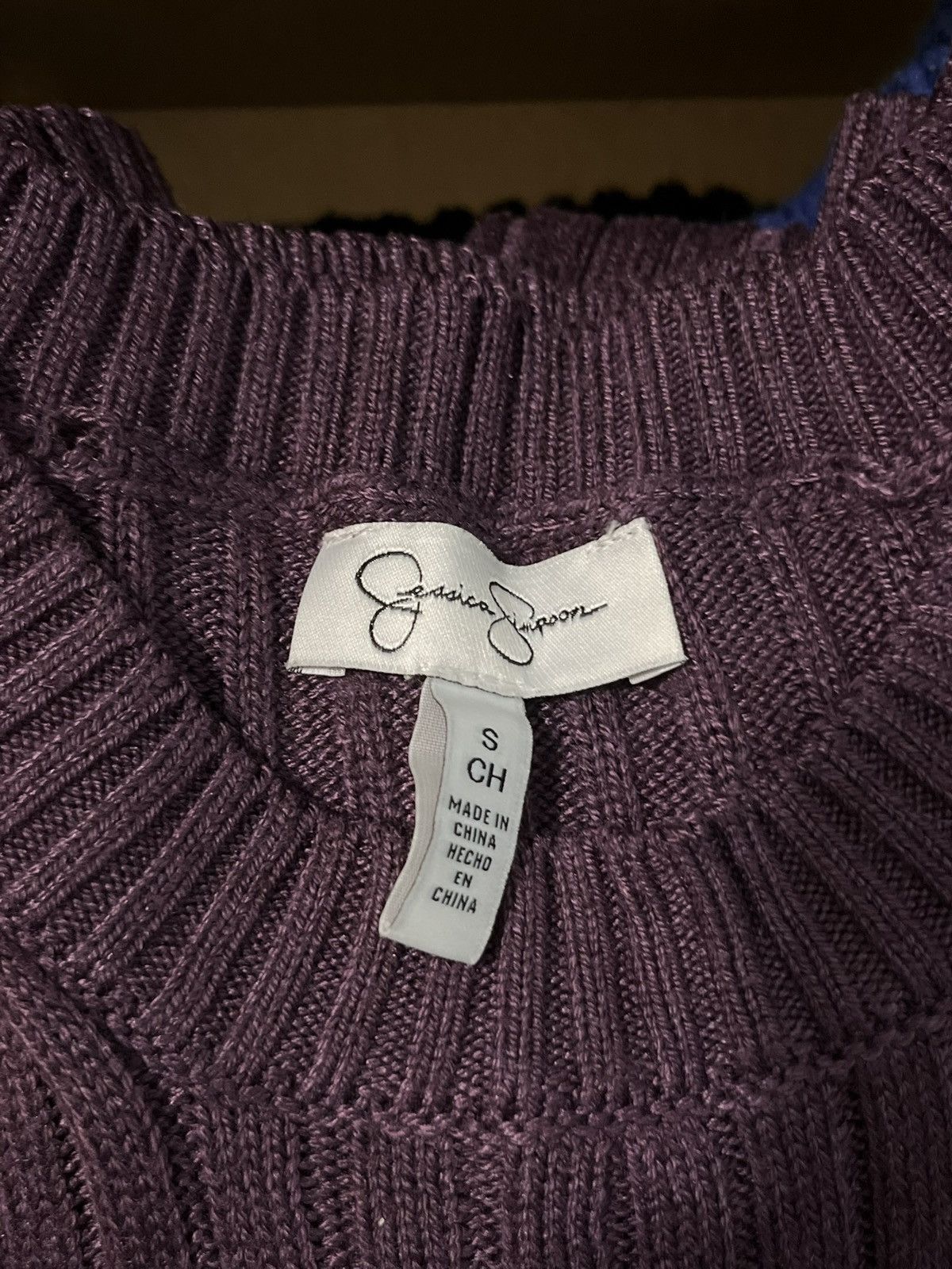 Jessica Simpson Jessica Simpson Size S Mauve Ribbed Cable Knit Sweater Size S / US 4 / IT 40 - 3 Thumbnail