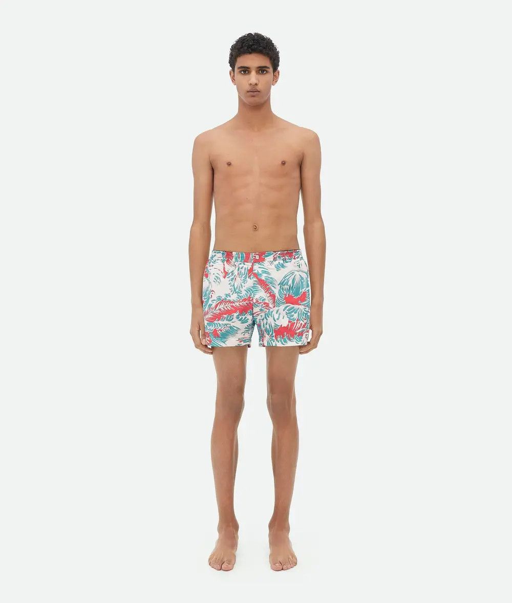 Bottega Veneta o1s1rm0925 Printed Nylon Swim Shorts in Multicolor Size US 28 / EU 44 - 1 Thumbnail